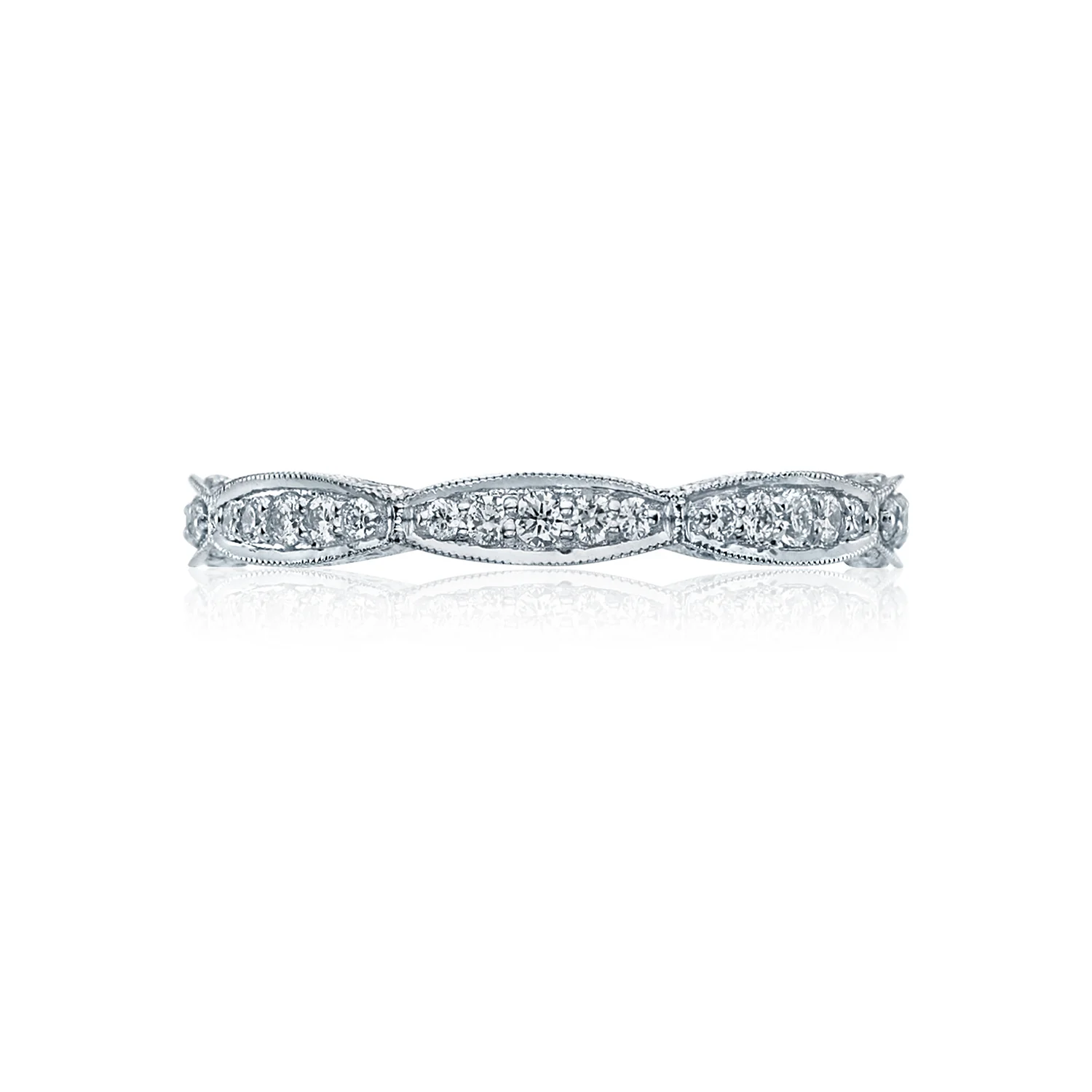 Tacori 18k White Gold RoyalT Diamond Wedding Band (0.68 CTW)