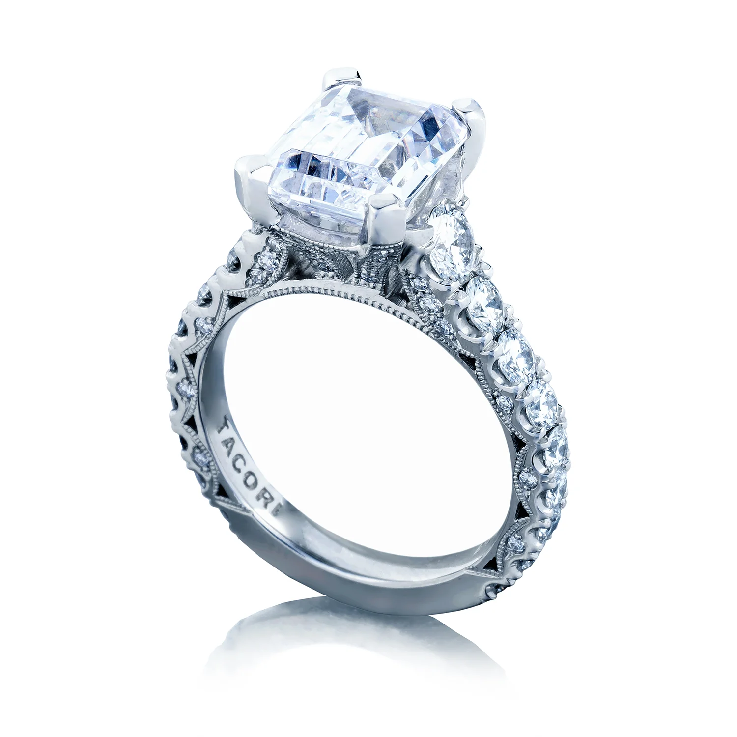 Tacori Platinum RoyalT  Engagement Ring Setting  (1.65 CTW) - Image 4