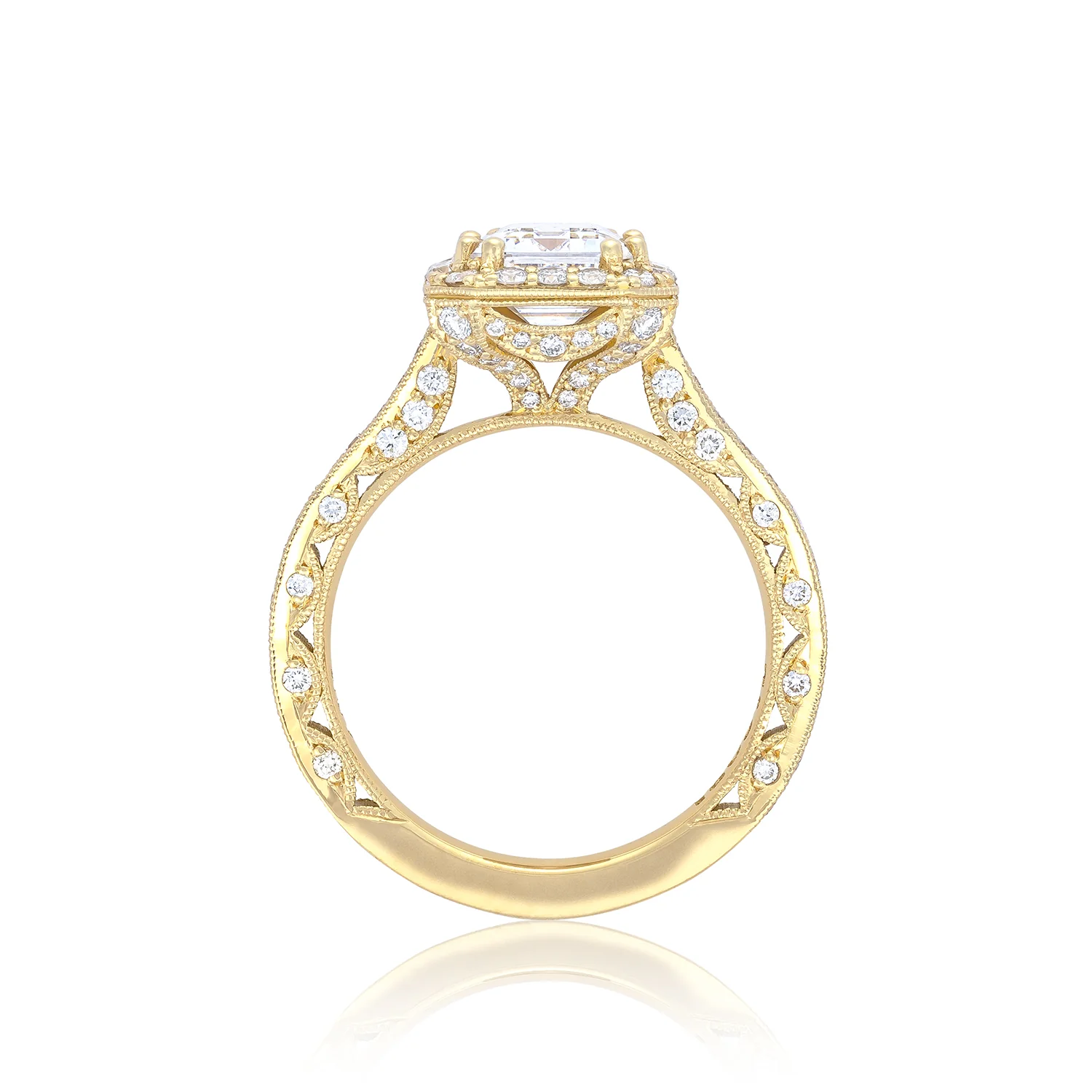 Tacori 18k Yellow Gold RoyalT Engagement Ring Setting (1 CTW) - Image 2