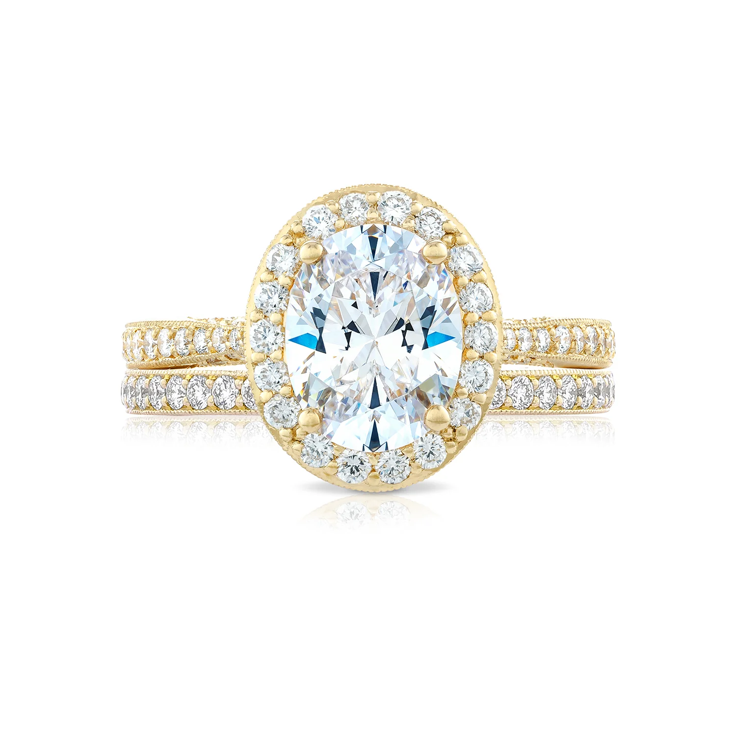 Tacori 18k Yellow Gold RoyalT Oval Diamond Engagement Ring Setting  (0.7 CTW) - Image 3