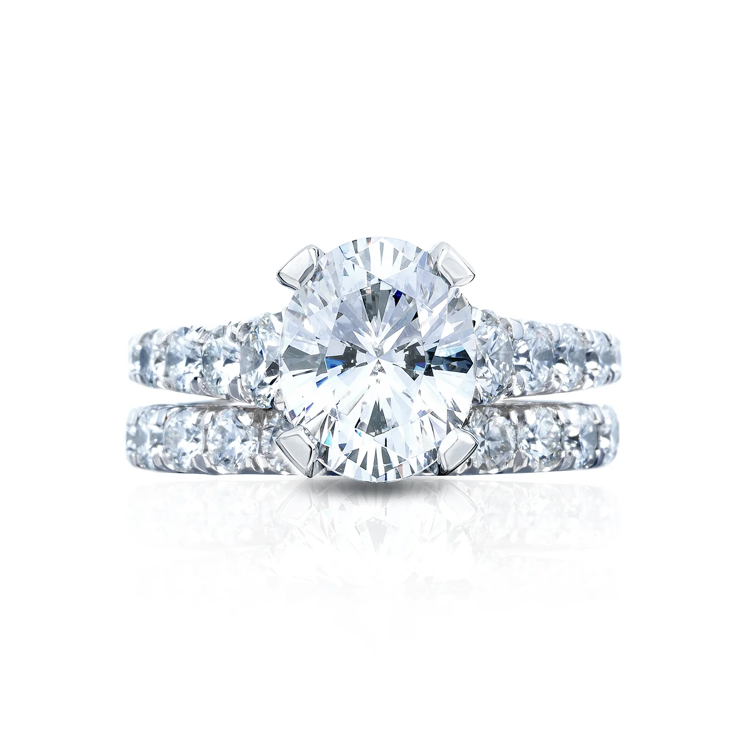 Tacori Platinum RoyalT Oval Diamond Engagement Ring Setting (1.65 CTW) - Image 3