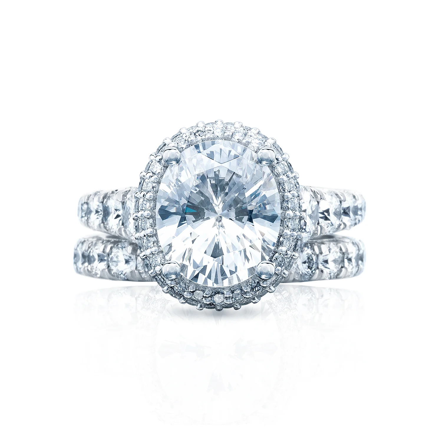 Tacori Platinum RoyalT Oval Diamond Engagement Ring Setting (1.96 CTW) - Image 3