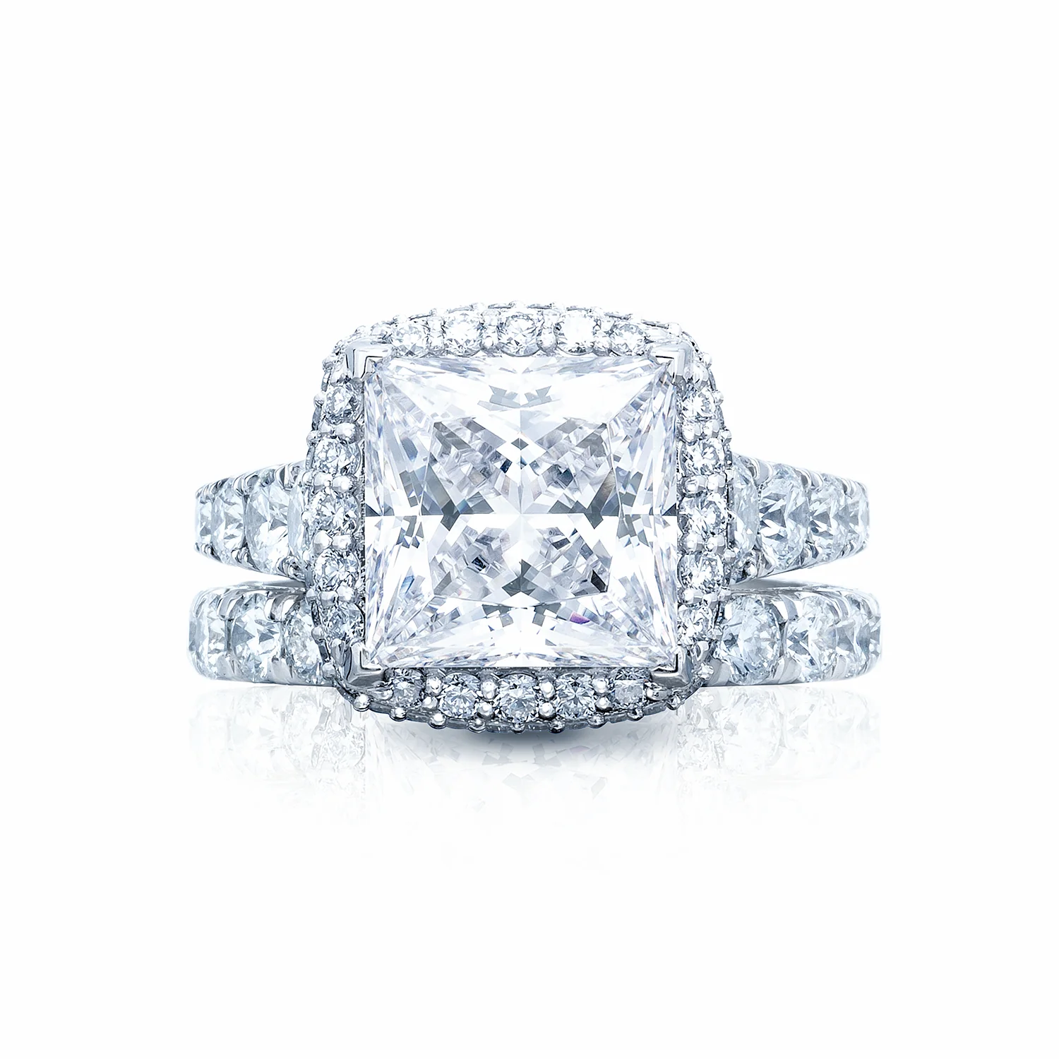 Tacori Platinum RoyalT Princess Diamond Engagement Ring Setting  (2.06 CTW) - Image 3
