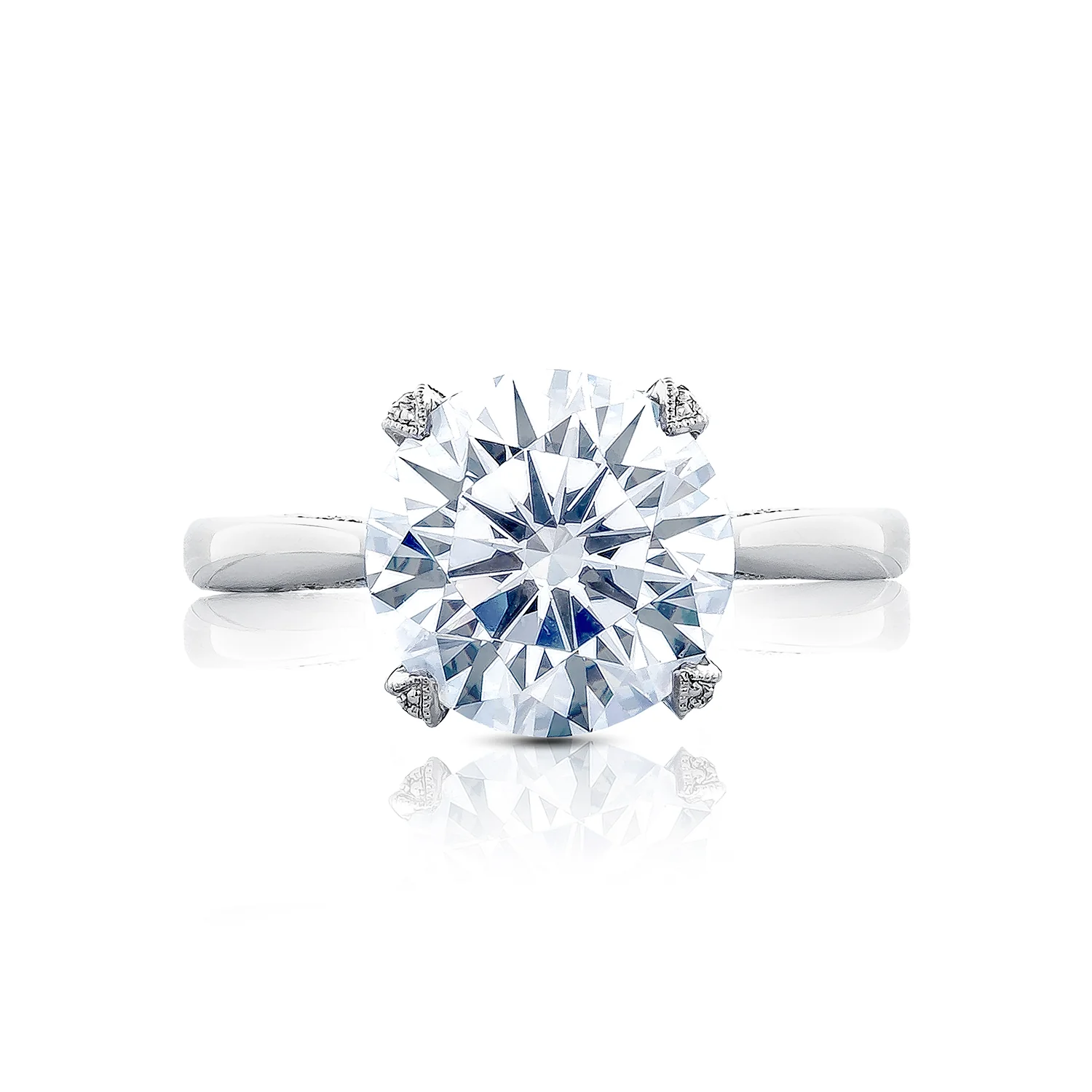 Tacori Platinum RoyalT Round Diamond Engagement Ring Setting  (0.22 CTW)