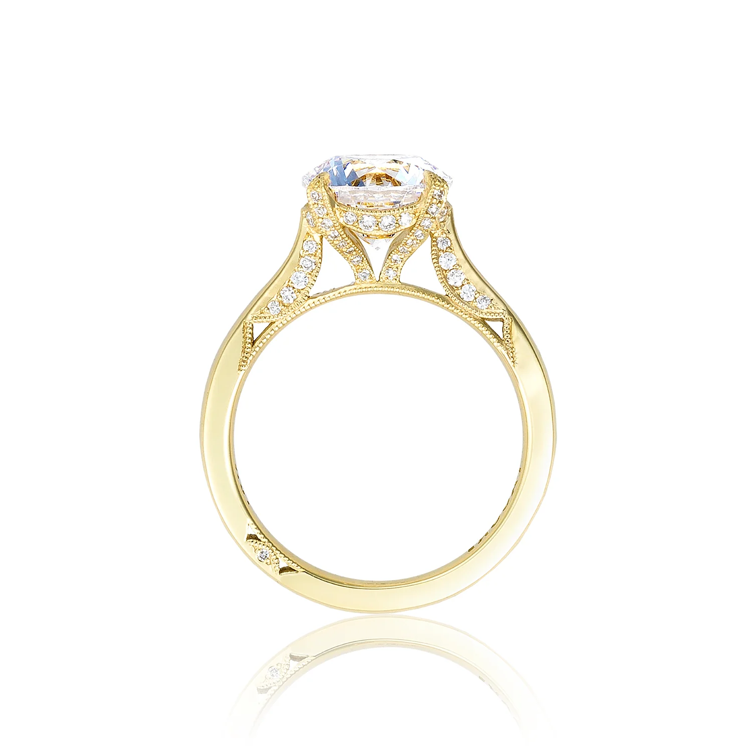 Tacori 18k Yellow Gold RoyalT Round Diamond Engagement Ring Setting  (0.22 CTW) - Image 2