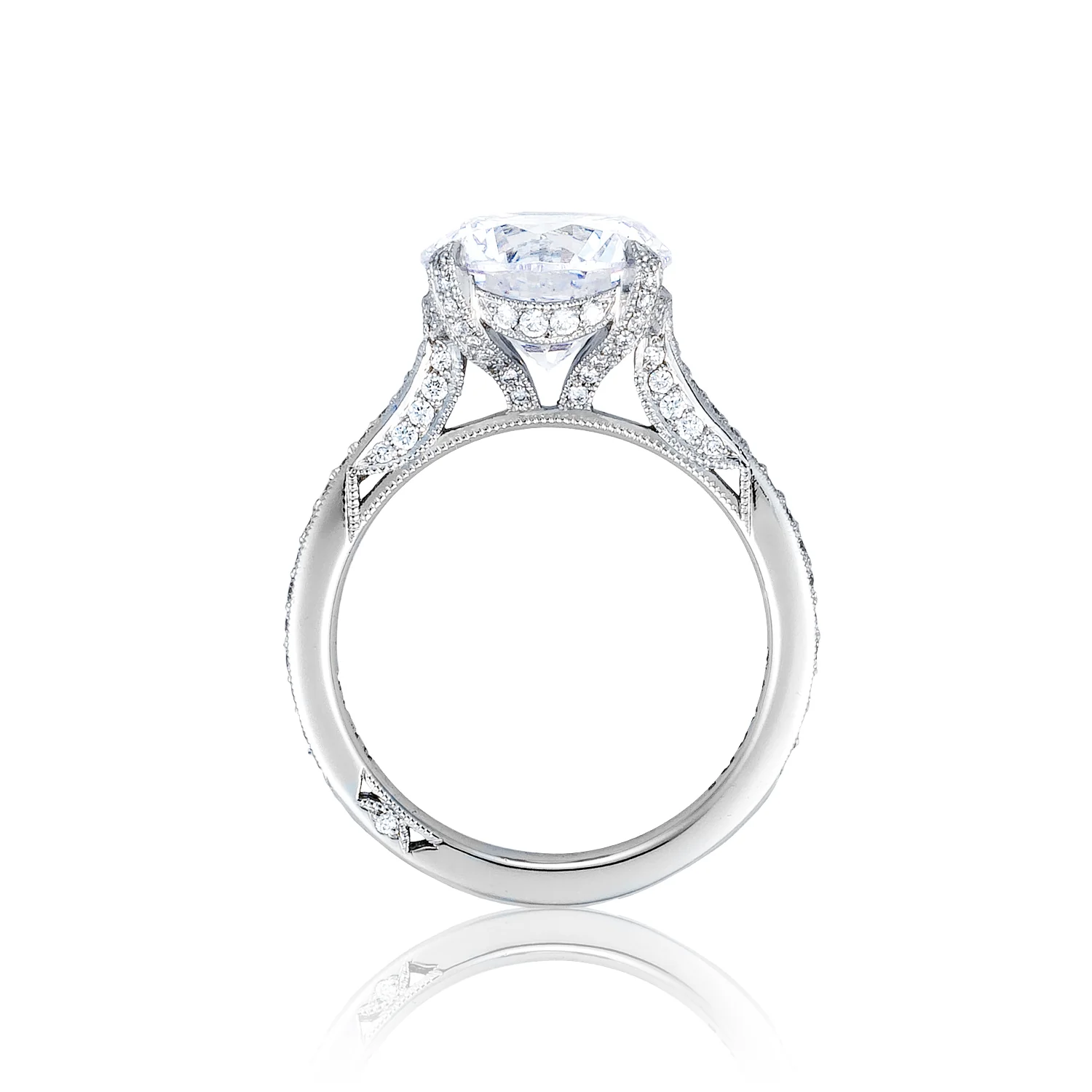Tacori Platinum RoyalT Round Diamond Engagement Ring Setting  (0.47 CTW) - Image 2