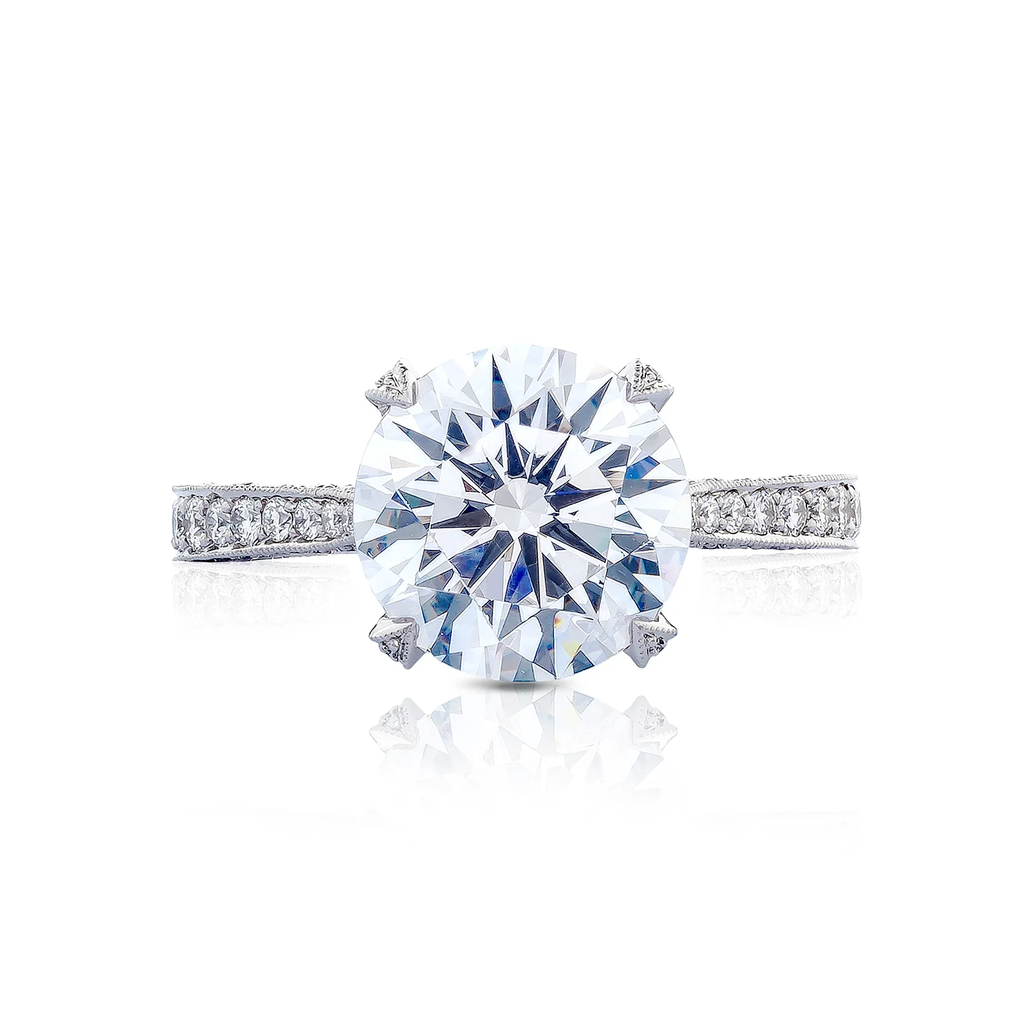 Tacori Platinum RoyalT Round Diamond Engagement Ring Setting  (0.75 CTW)