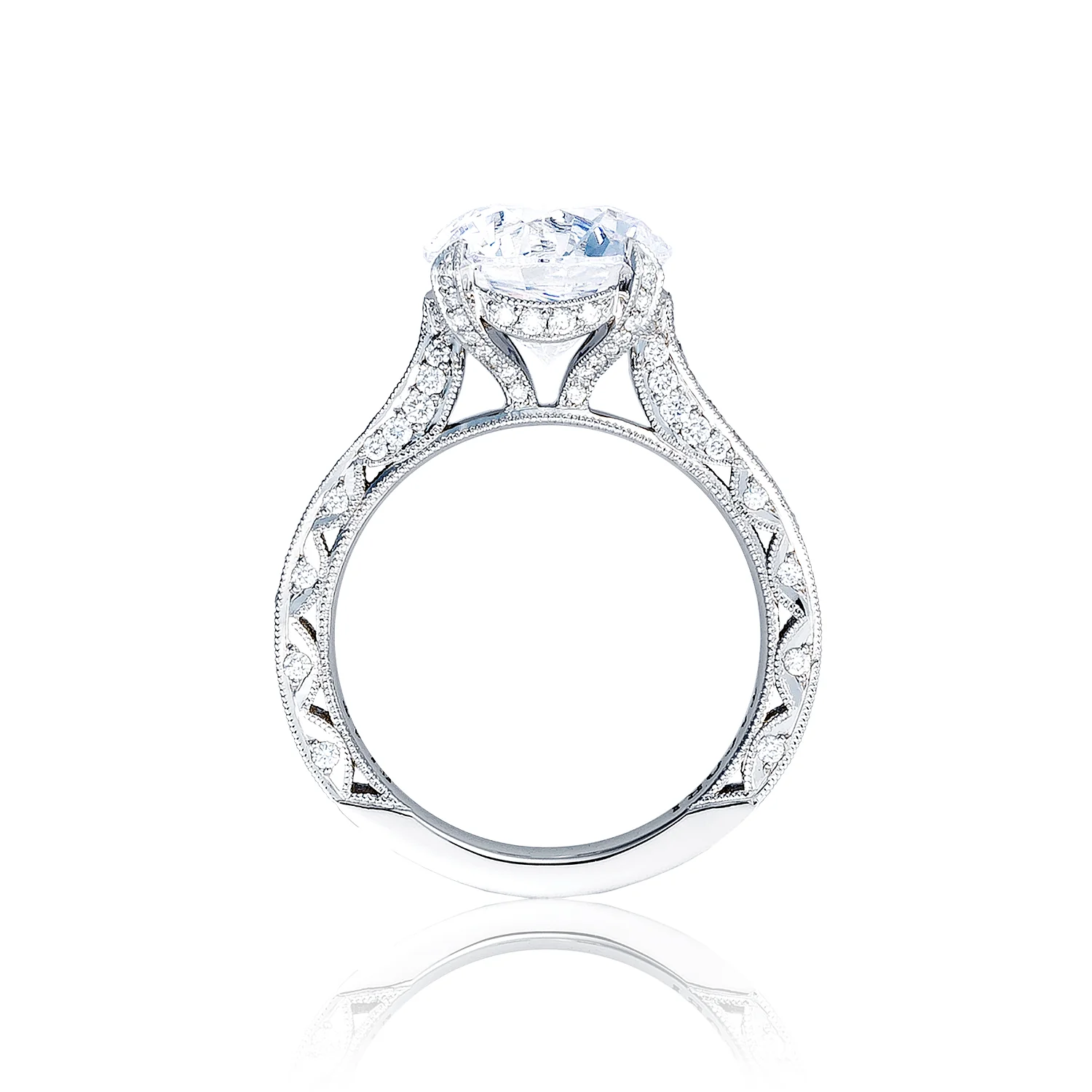 Tacori Platinum RoyalT Round Diamond Engagement Ring Setting  (0.75 CTW) - Image 2