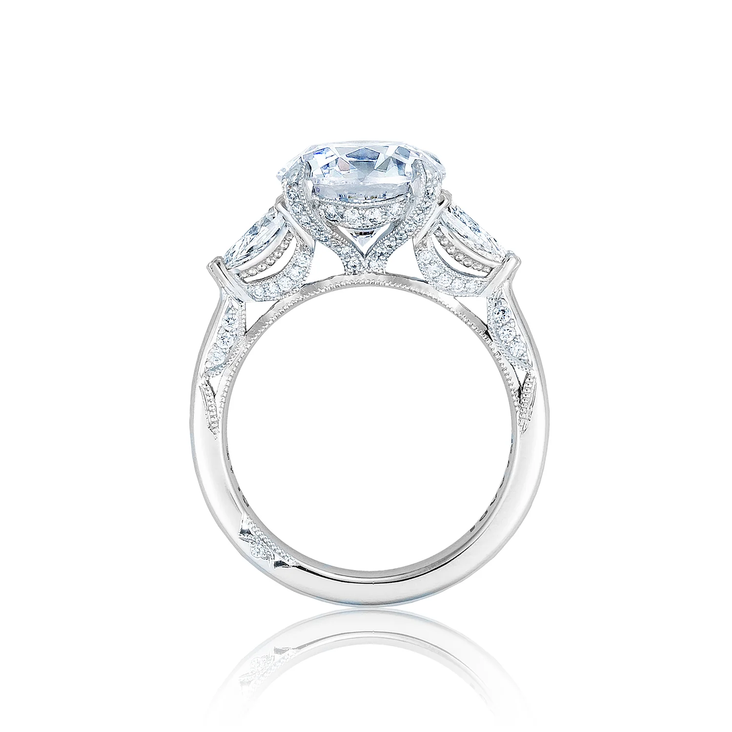 Tacori Platinum RoyalT Round Diamond Engagement Ring Setting (0.84 CTW) - Image 2