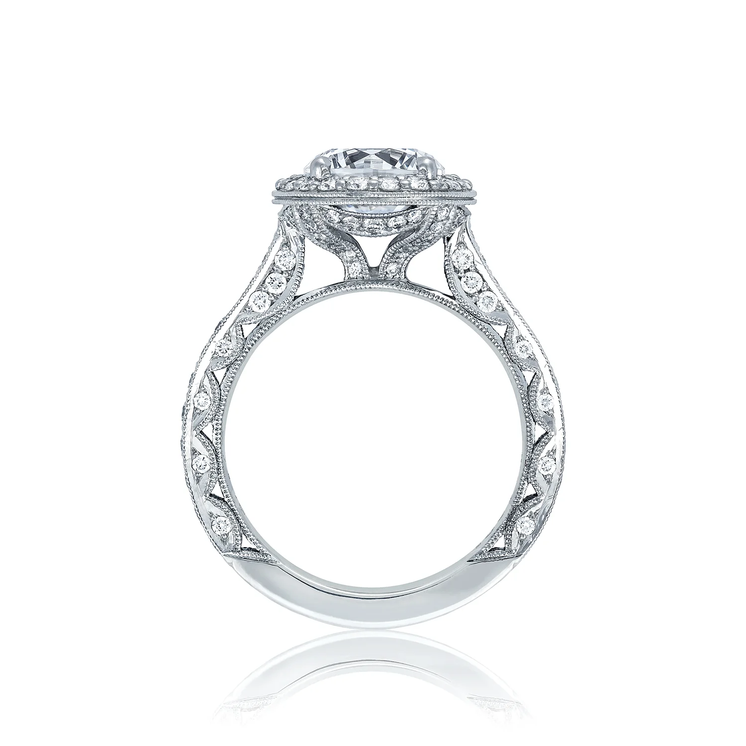 Tacori Platinum RoyalT Round Diamond Engagement Ring Setting  (0.98 CTW) - Image 2