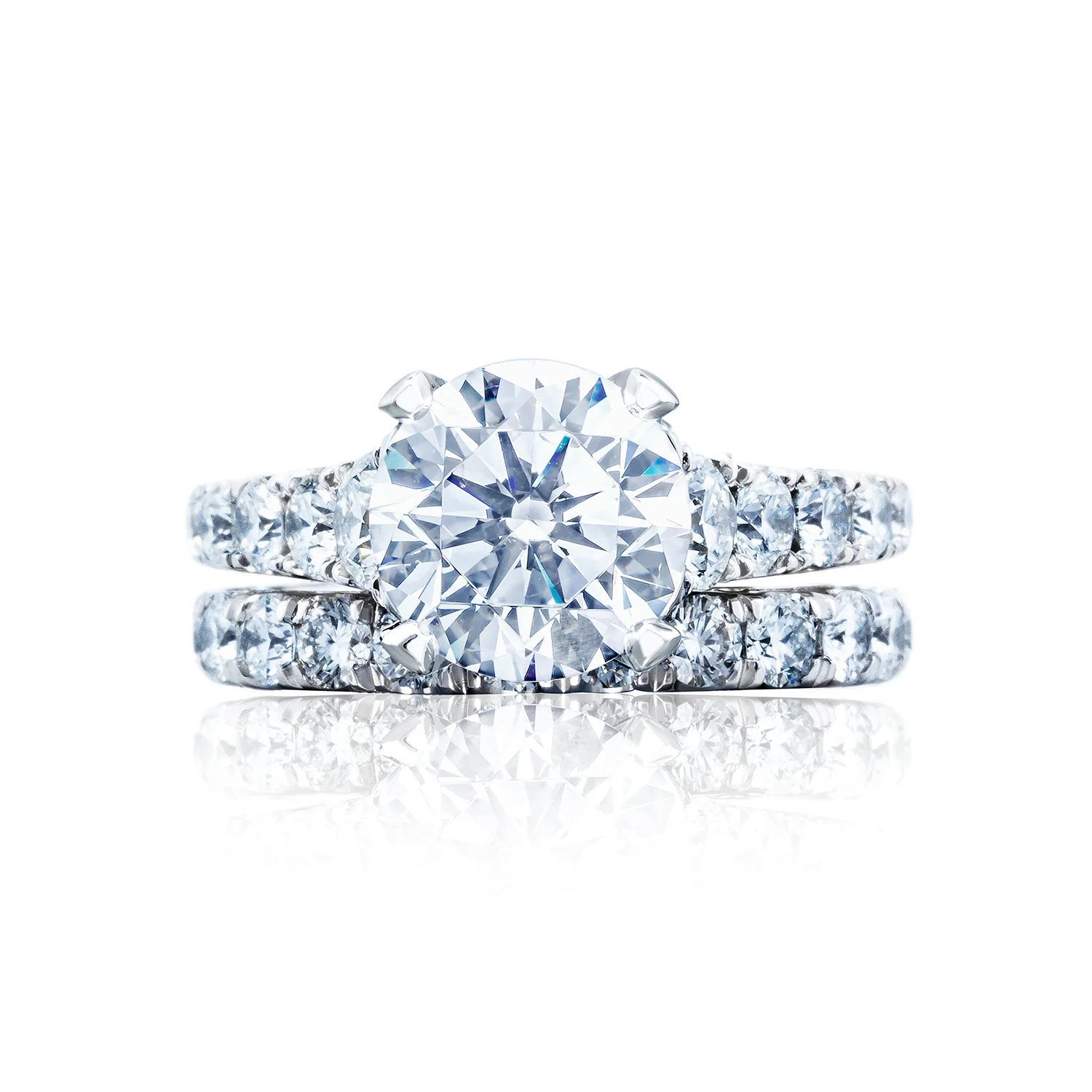 Tacori Platinum RoyalT Round Diamond Engagement Ring Setting (1.65 CTW) - Image 3
