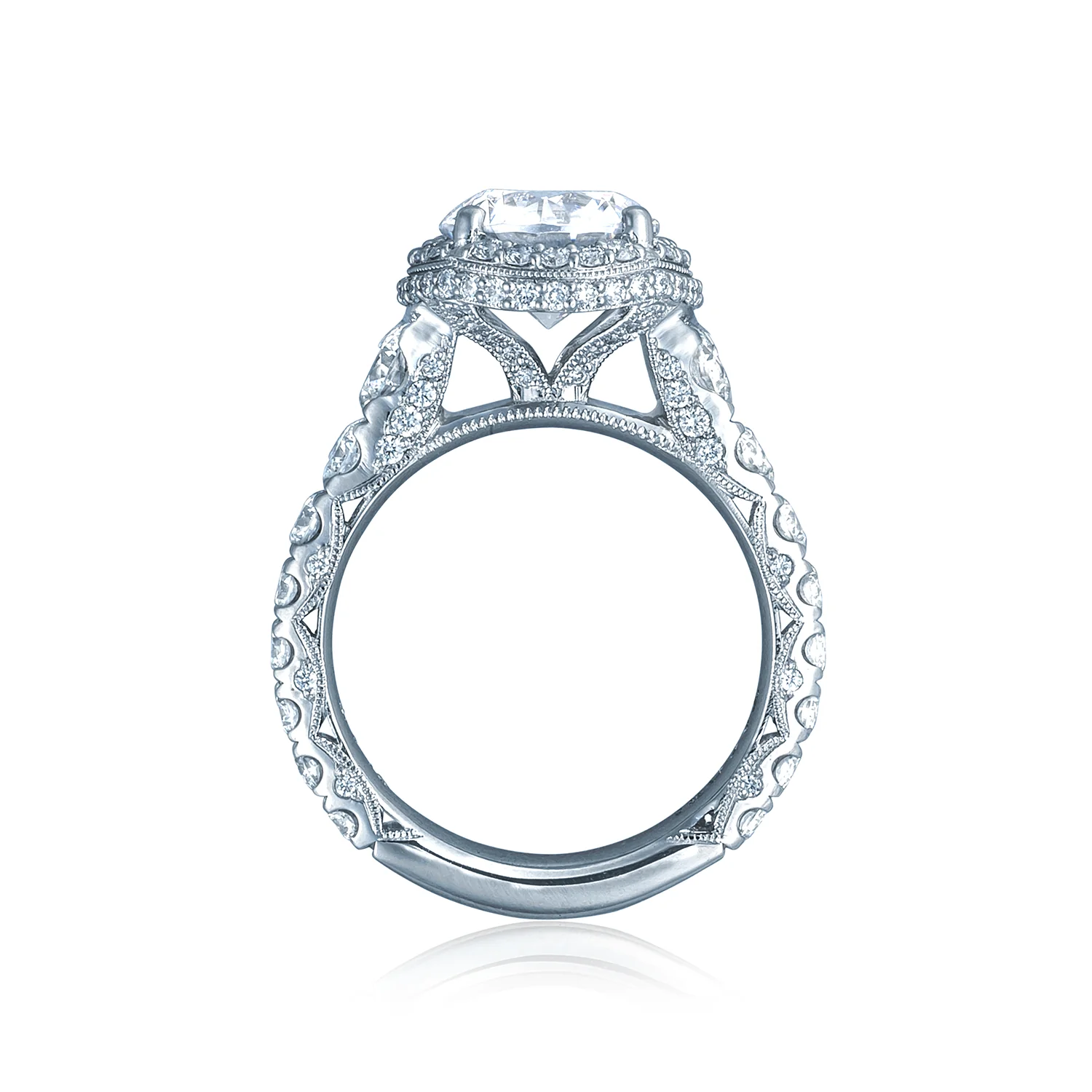 Tacori Platinum RoyalT Round Diamond Engagement Ring Setting (1.92 CTW) - Image 2