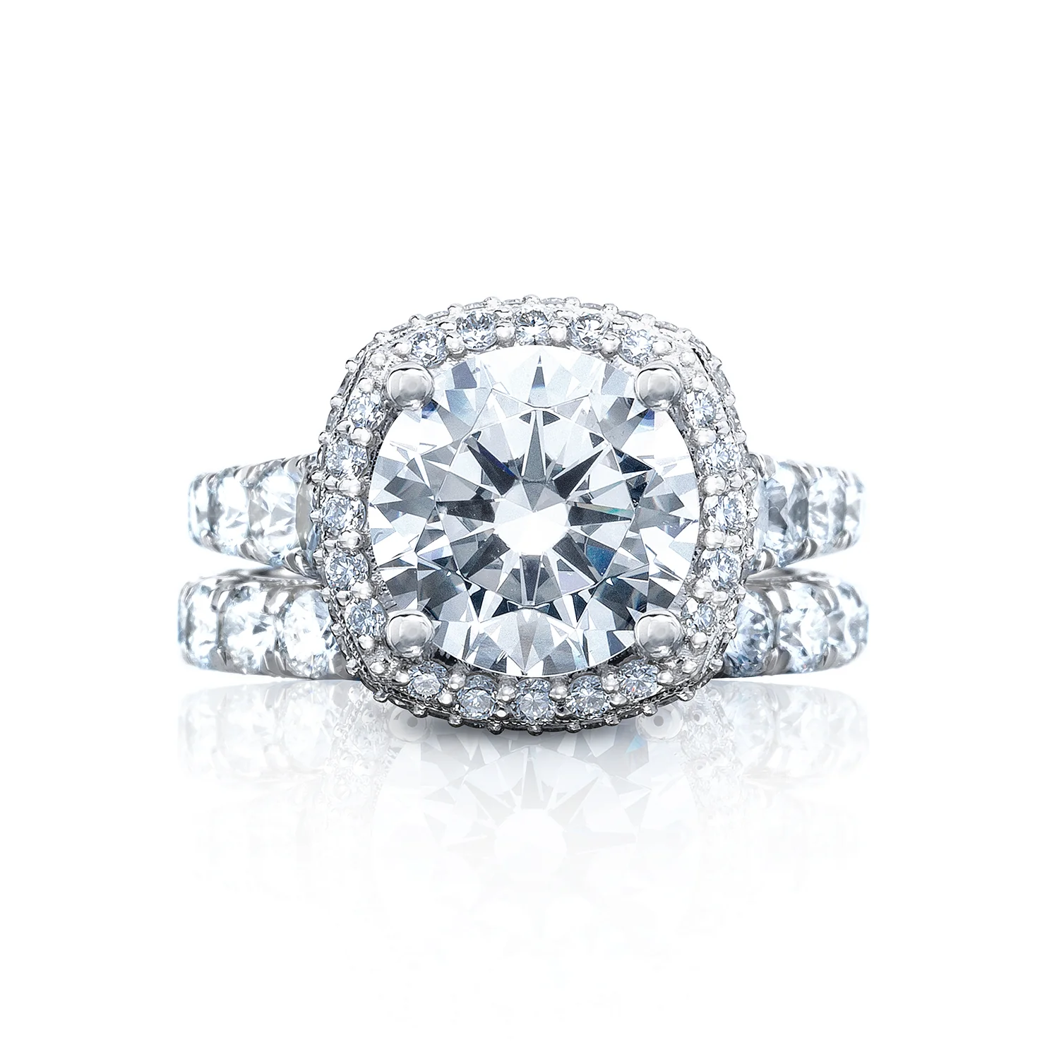 Tacori Platinum RoyalT Round Diamond Engagement Ring Setting  (2.01 CTW) - Image 3