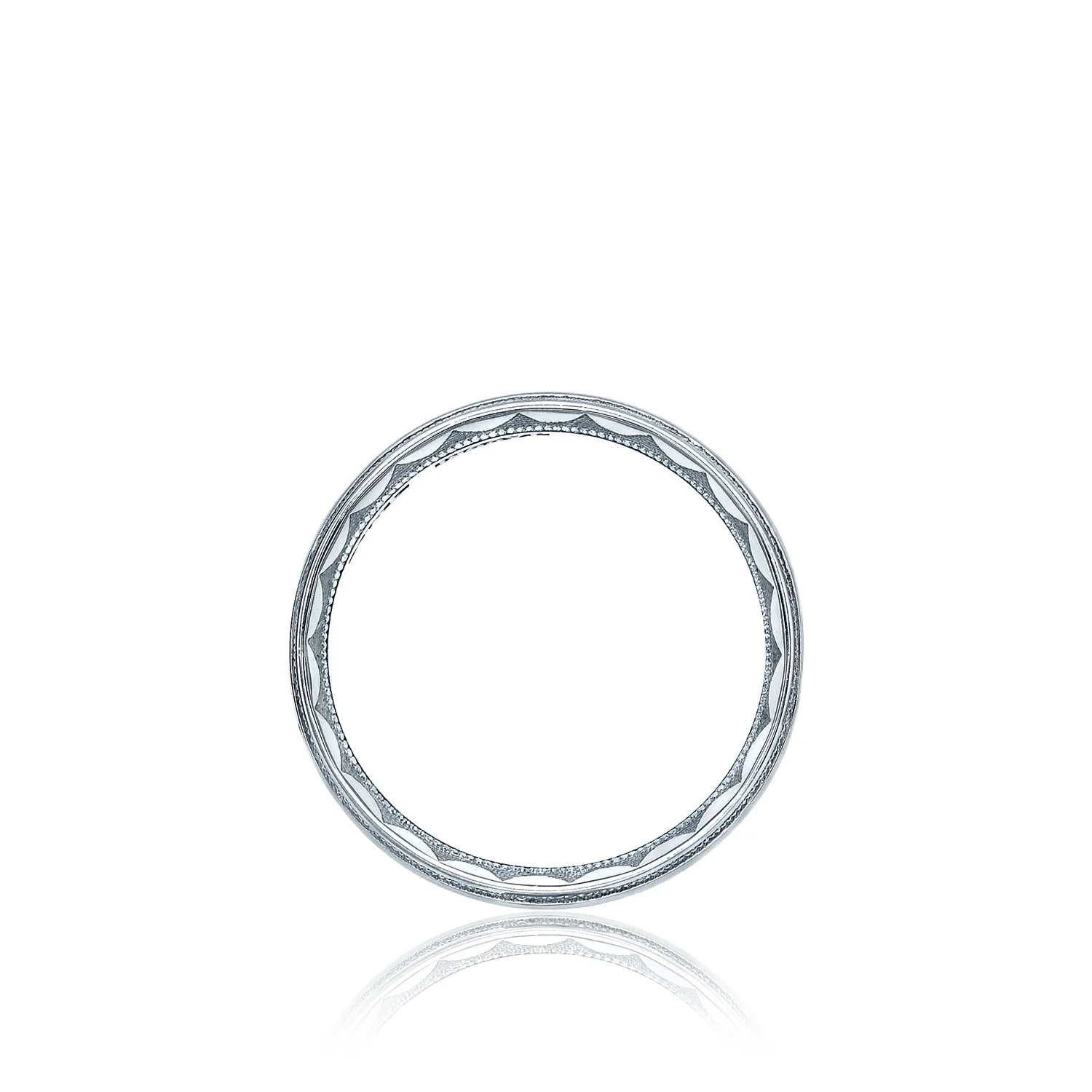 Tacori 18k White Gold Sculpted Crescent Diamond Wedding Band (0.05 CTW) - Image 2
