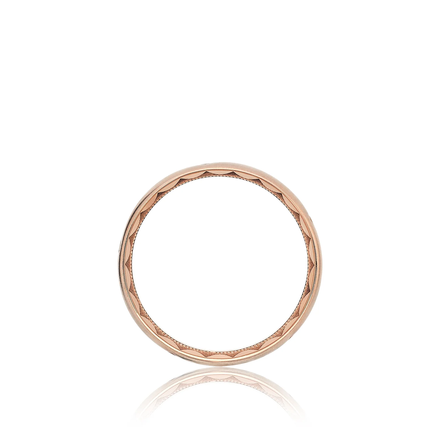 Tacori 18k Rose Gold Sculpted Crescent Diamond Wedding Band (0.1  CTW) - Image 2
