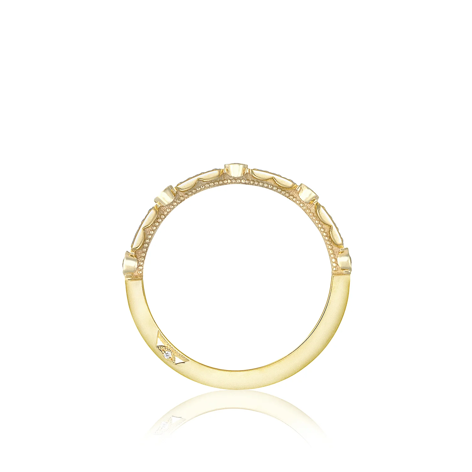 Tacori 18k Yellow Gold Sculpted Crescent Diamond Wedding Band (0.15 CTW) - Image 2