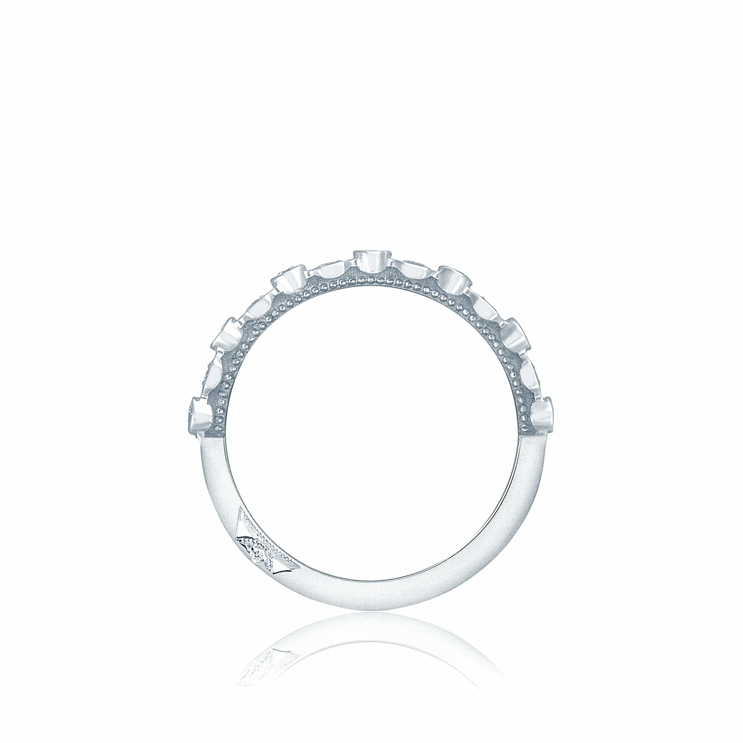 Tacori 18k White Gold Sculpted Crescent Diamond Wedding Band (0.17 CTW) - Image 2