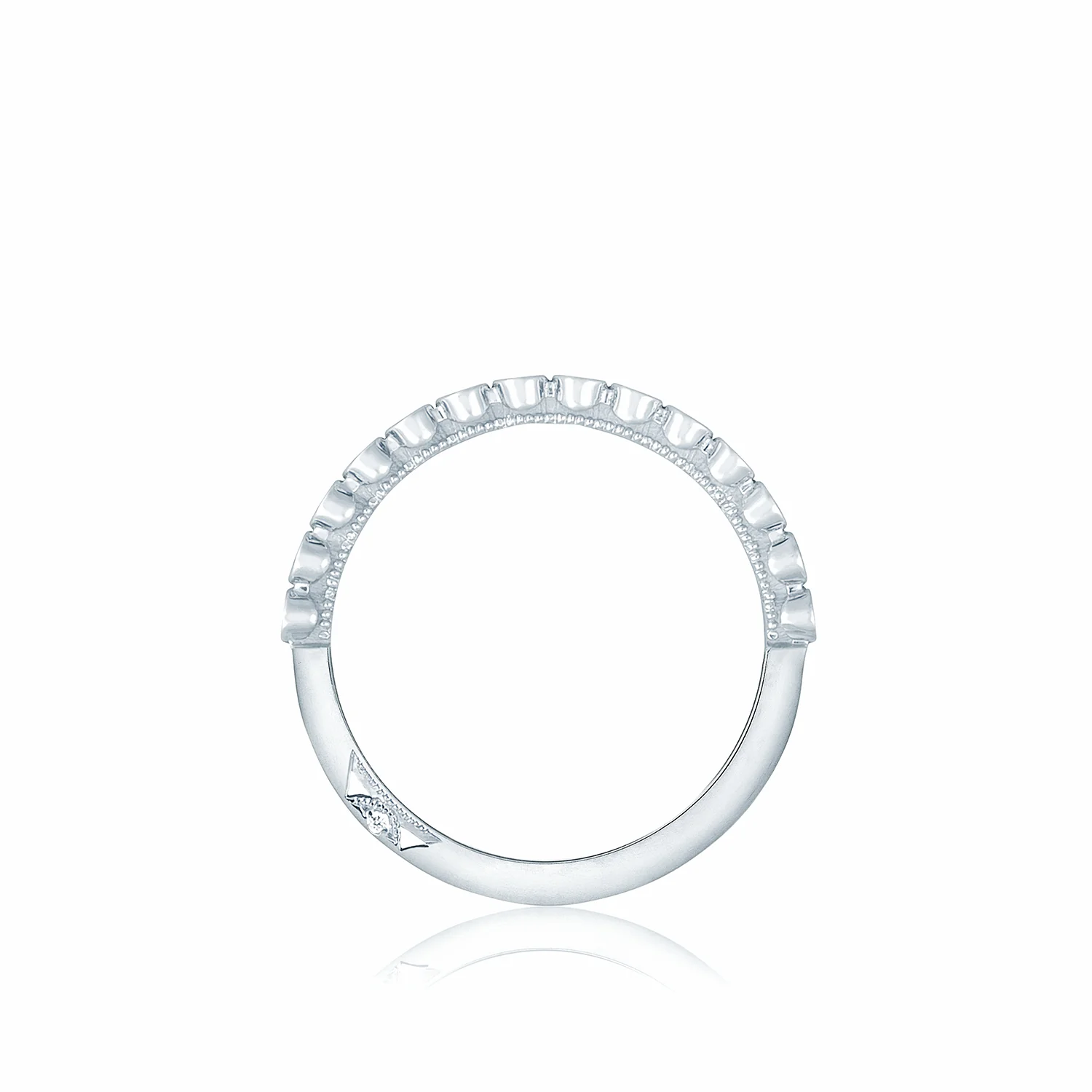 Tacori Platinum Sculpted Crescent Diamond Wedding Band (0.2 CTW) - Image 2
