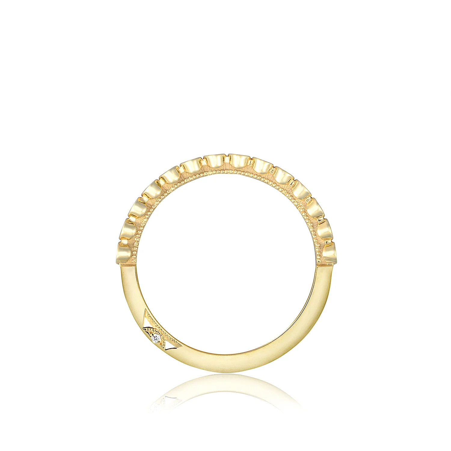 Tacori 18k Yellow Gold Sculpted Crescent Diamond Wedding Band (0.2 CTW) - Image 2