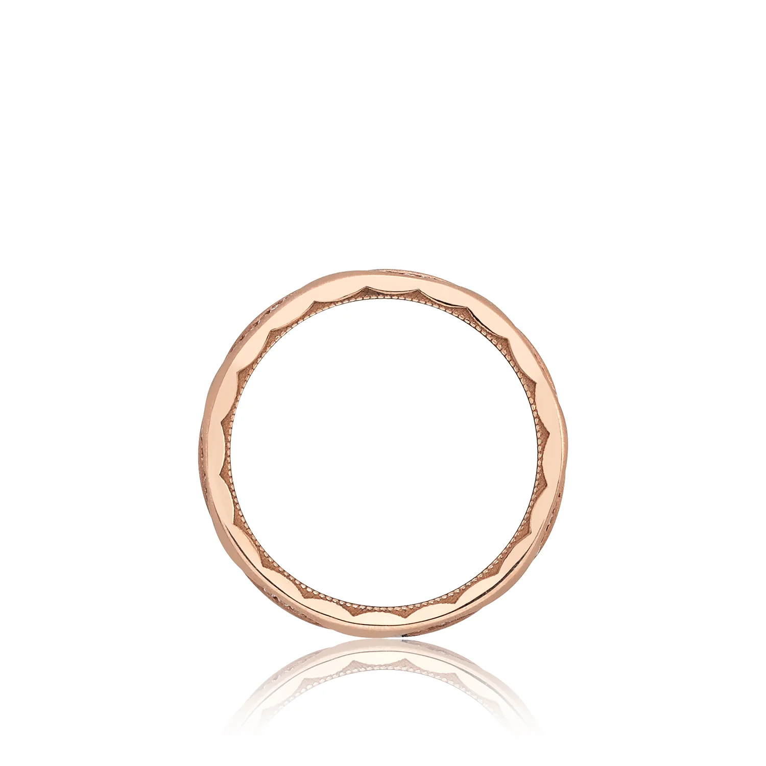 Tacori 18k Rose Gold Sculpted Crescent Diamond Wedding Band (0.25 CTW) - Image 2