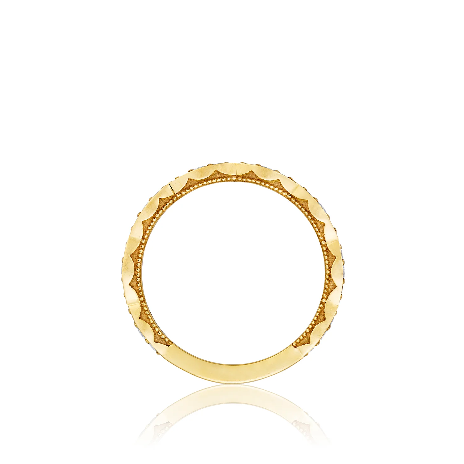 Tacori 18k Yellow Gold Sculpted Crescent Diamond Wedding Band (0.27 CTW) - Image 2