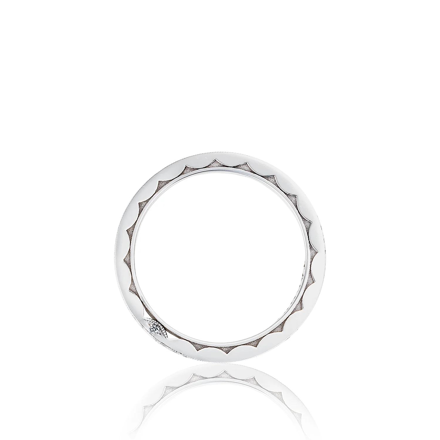 Tacori 18k White Gold Sculpted Crescent Diamond Wedding Band (0.32 CTW) - Image 2