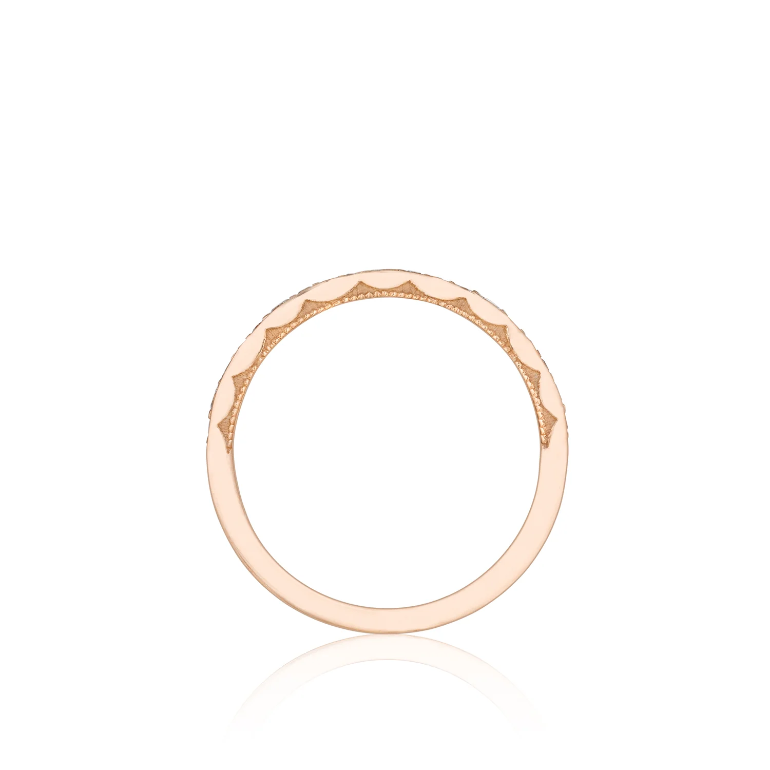Tacori 18k Rose Gold Sculpted Crescent Diamond Wedding Band (0.33 CTW) - Image 2