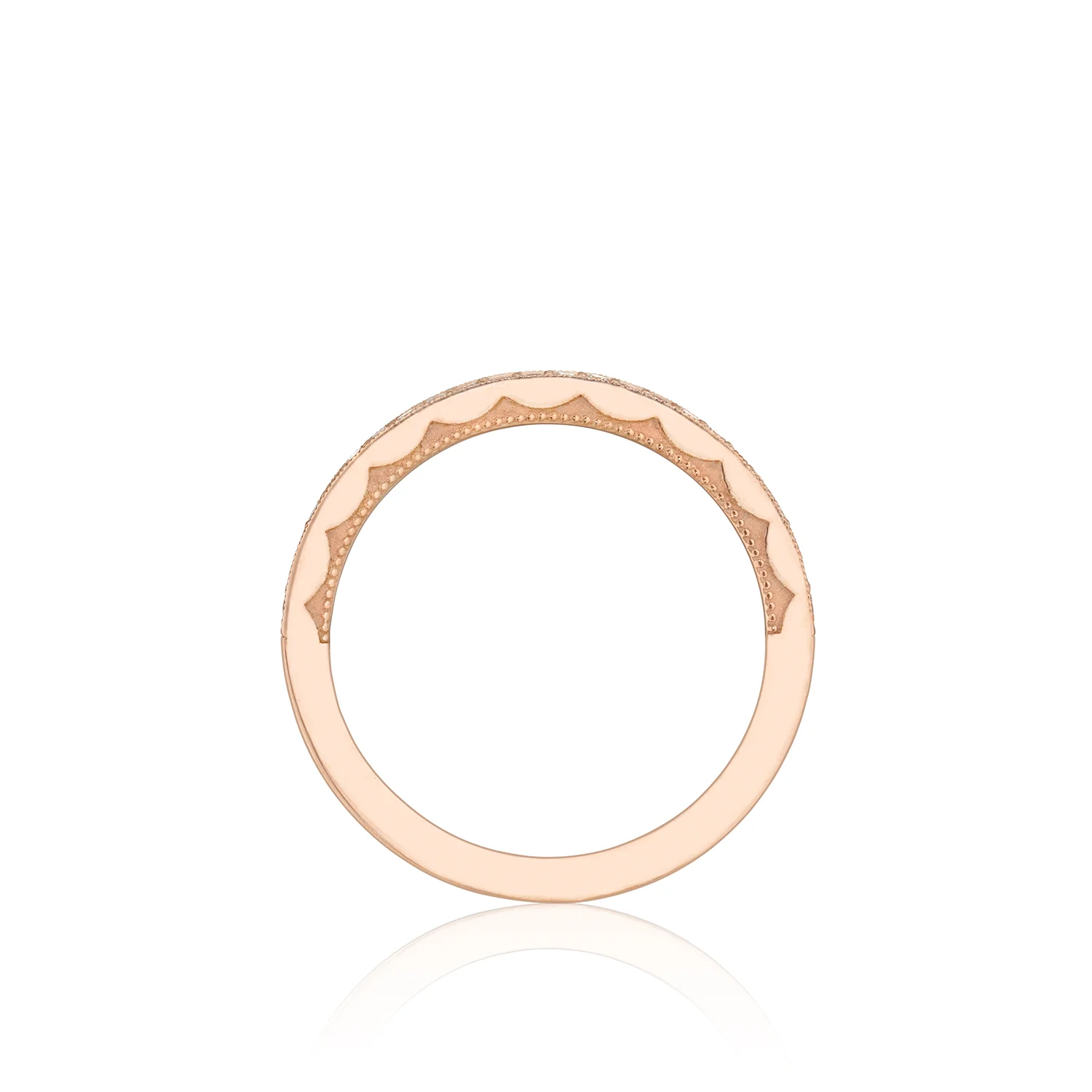 Tacori 18k Rose Gold Sculpted Crescent Eternity Diamond Wedding Band (0.35 CTW) - Image 2