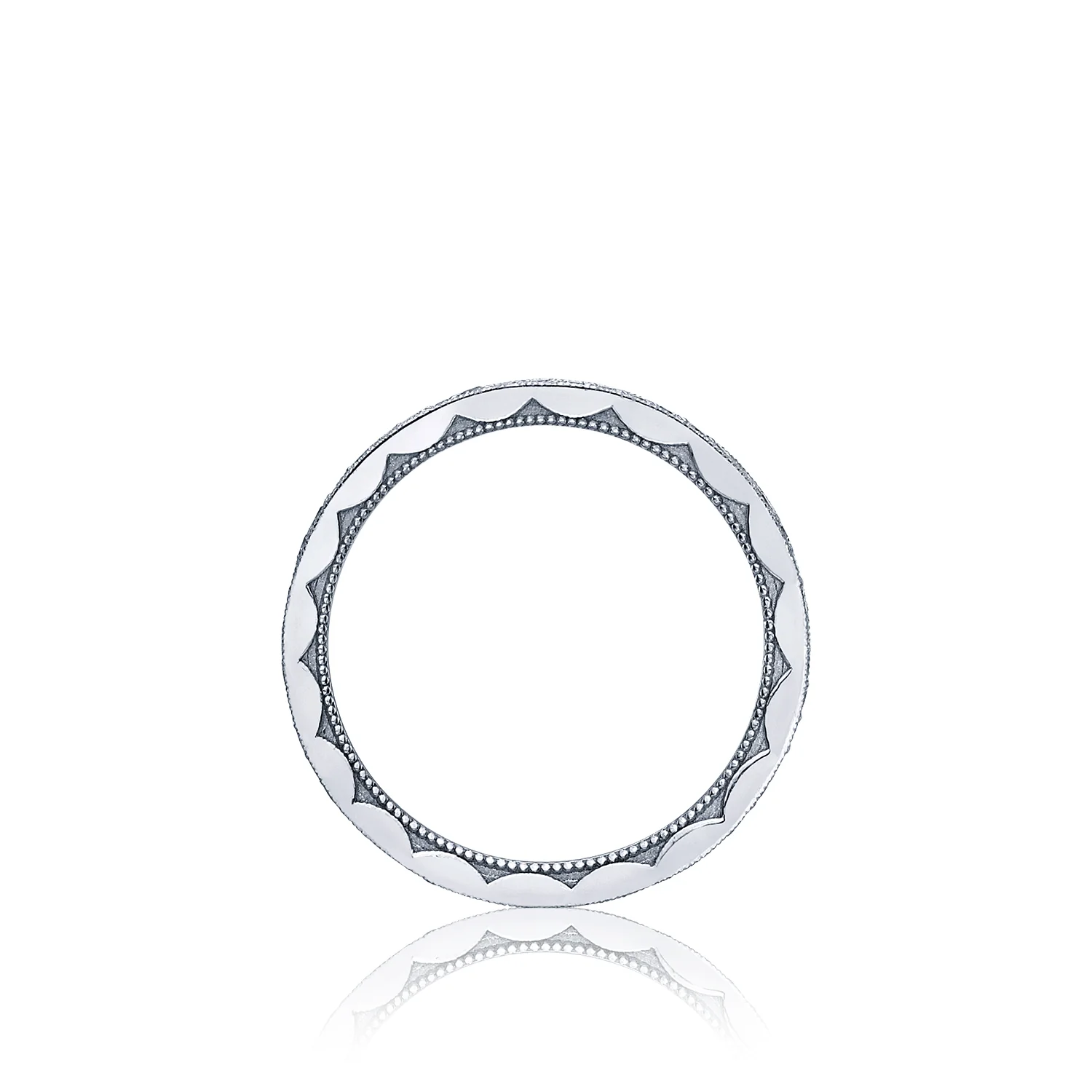 Tacori 18k White Gold Sculpted Crescent Diamond Wedding Band (0.35 CTW) - Image 2