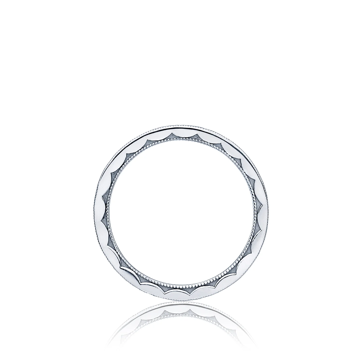 Tacori 18k White Gold Sculpted Crescent Diamond Eternity Wedding Band (0.42 CTW) - Image 2