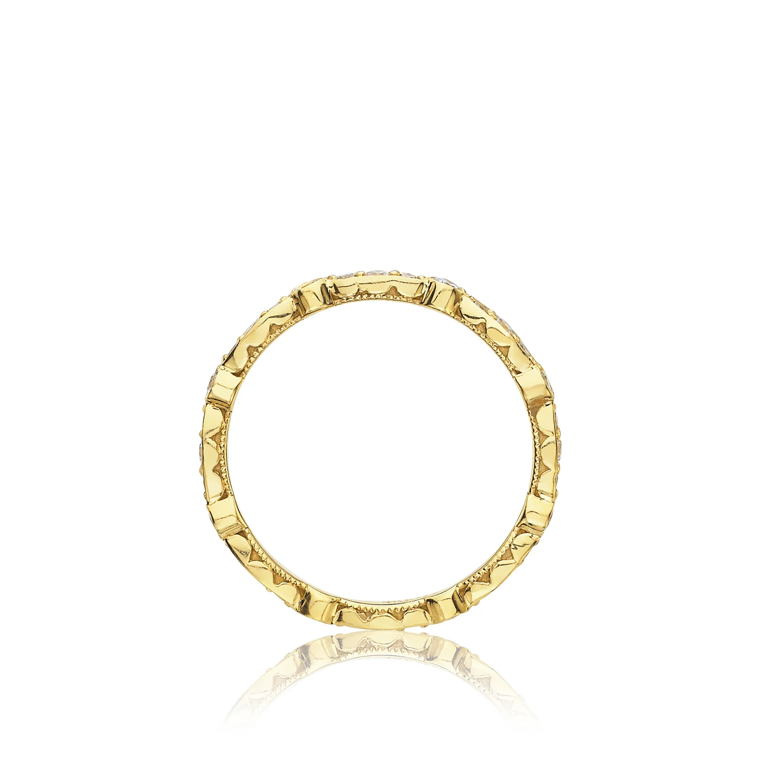 Tacori 18k Yellow Gold Sculpted Crescent Diamond Wedding Band (0.43 CTW) - Image 2