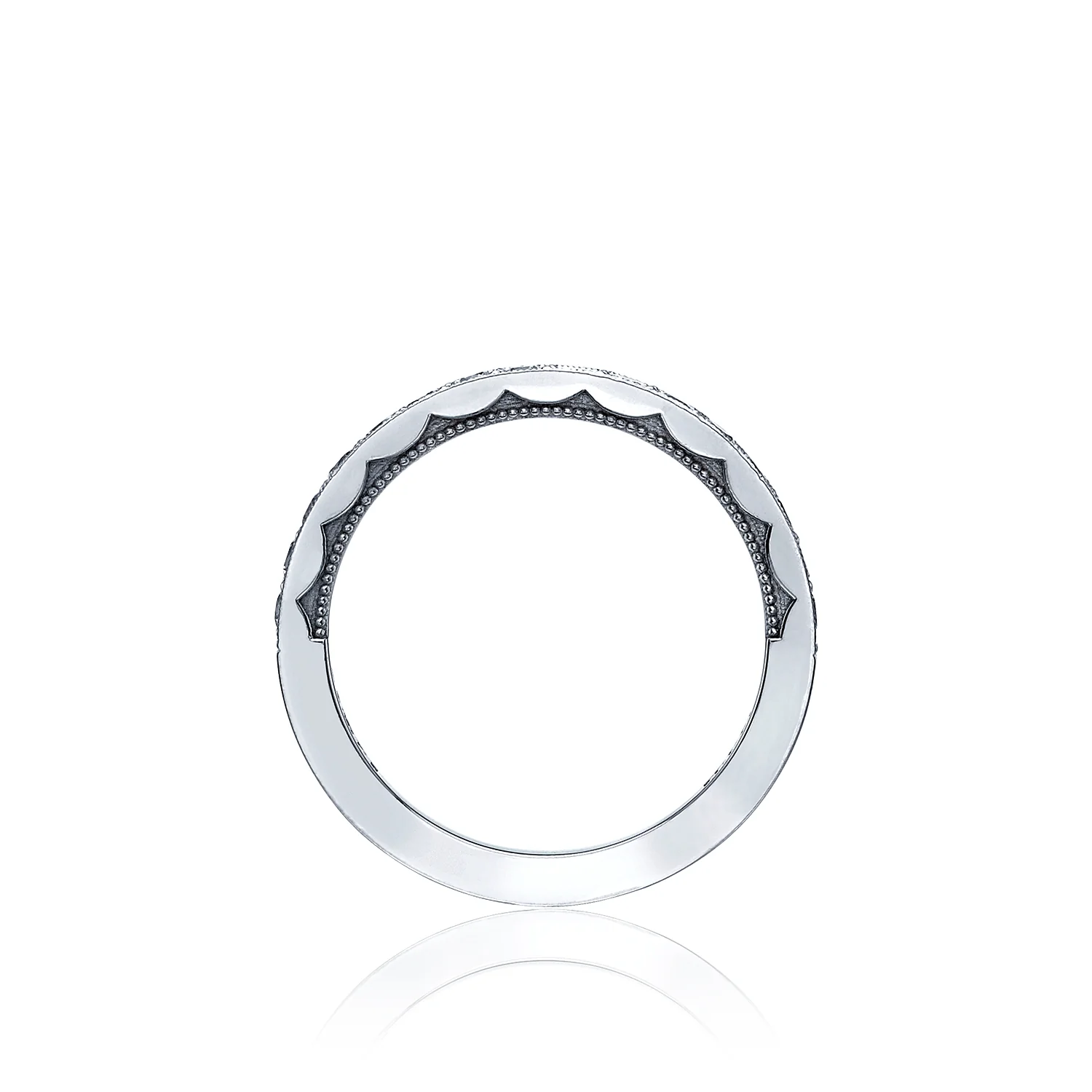 Tacori 18k White Gold Sculpted Crescent Diamond Wedding Band (0.45 CTW) - Image 2