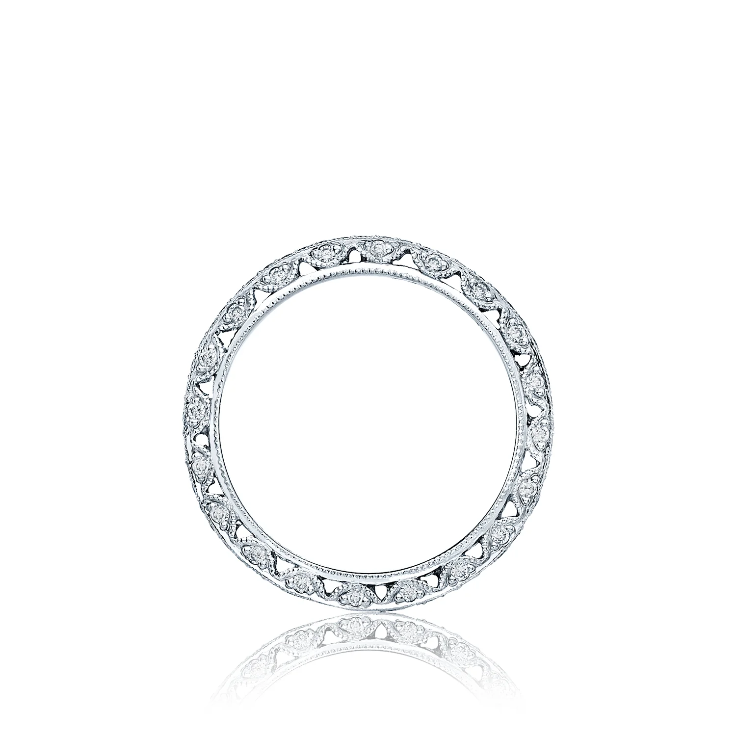 Tacori 18k White Gold Sculpted Crescent Diamond Wedding Band (0.55 CTW) - Image 2