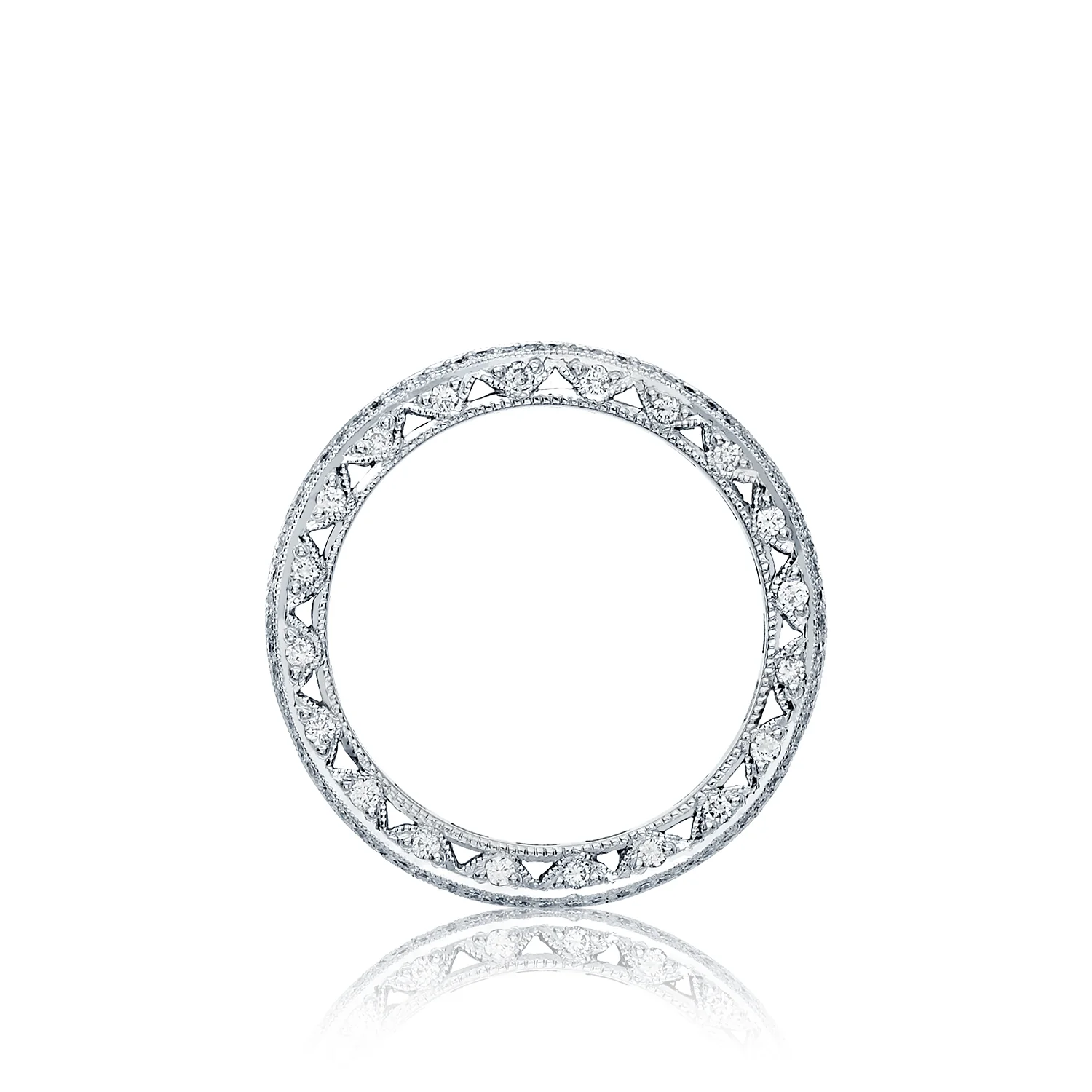 Tacori 18k White Gold Sculpted Crescent Diamond Wedding Band (1.2 CTW) - Image 2