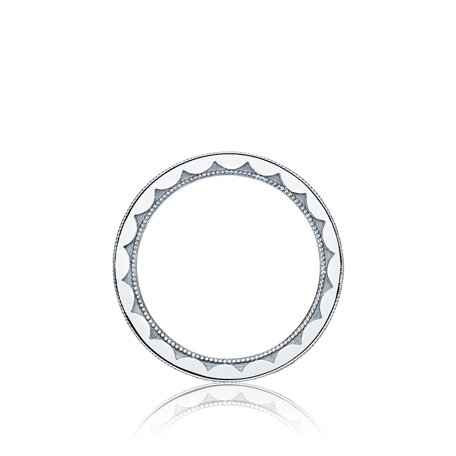 Tacori 18k White Gold Sculpted Crescent Diamond Eternity Wedding Band (1.46 CTW) - Image 2