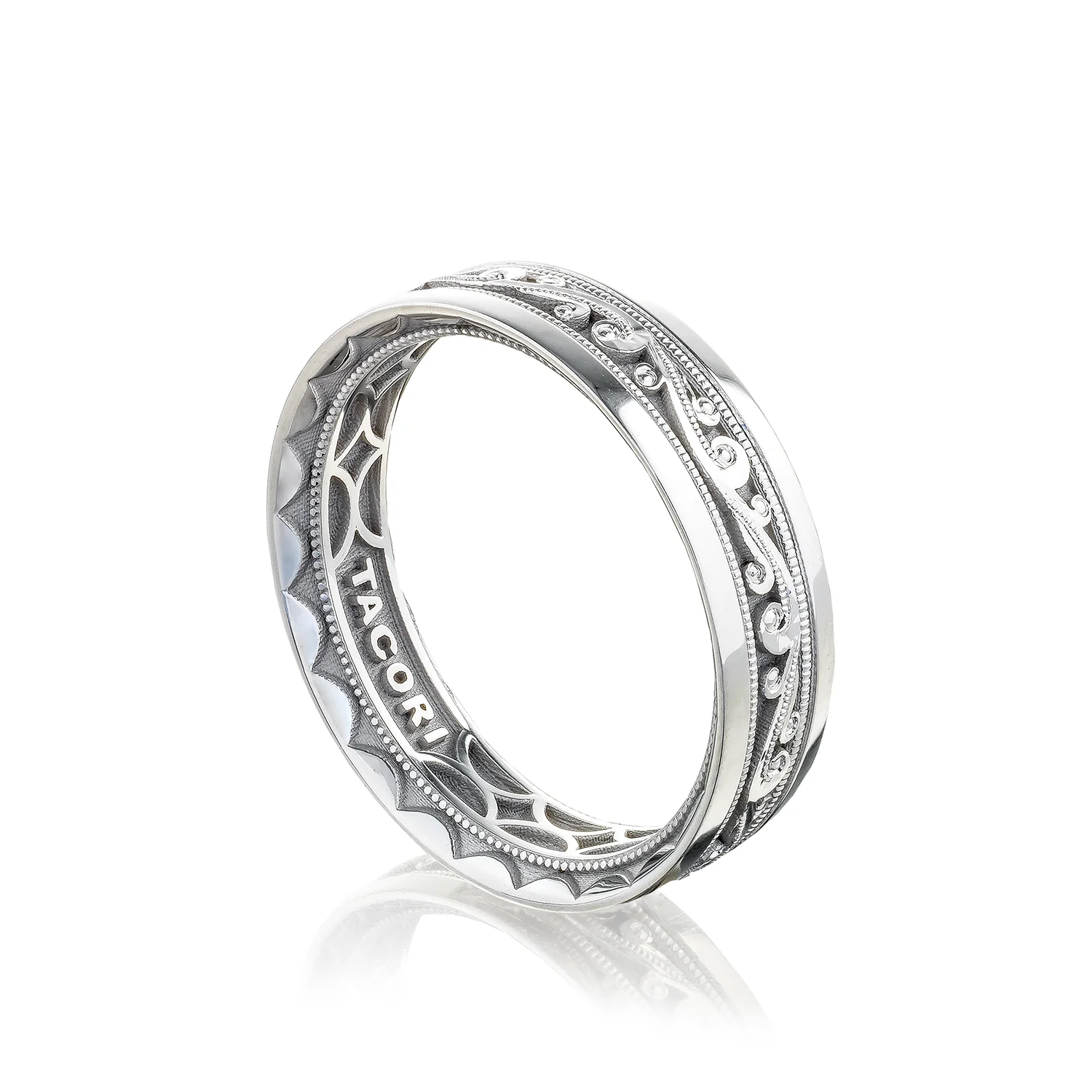Tacori Sculpted Crescent Diamond Wedding Band - Image 2