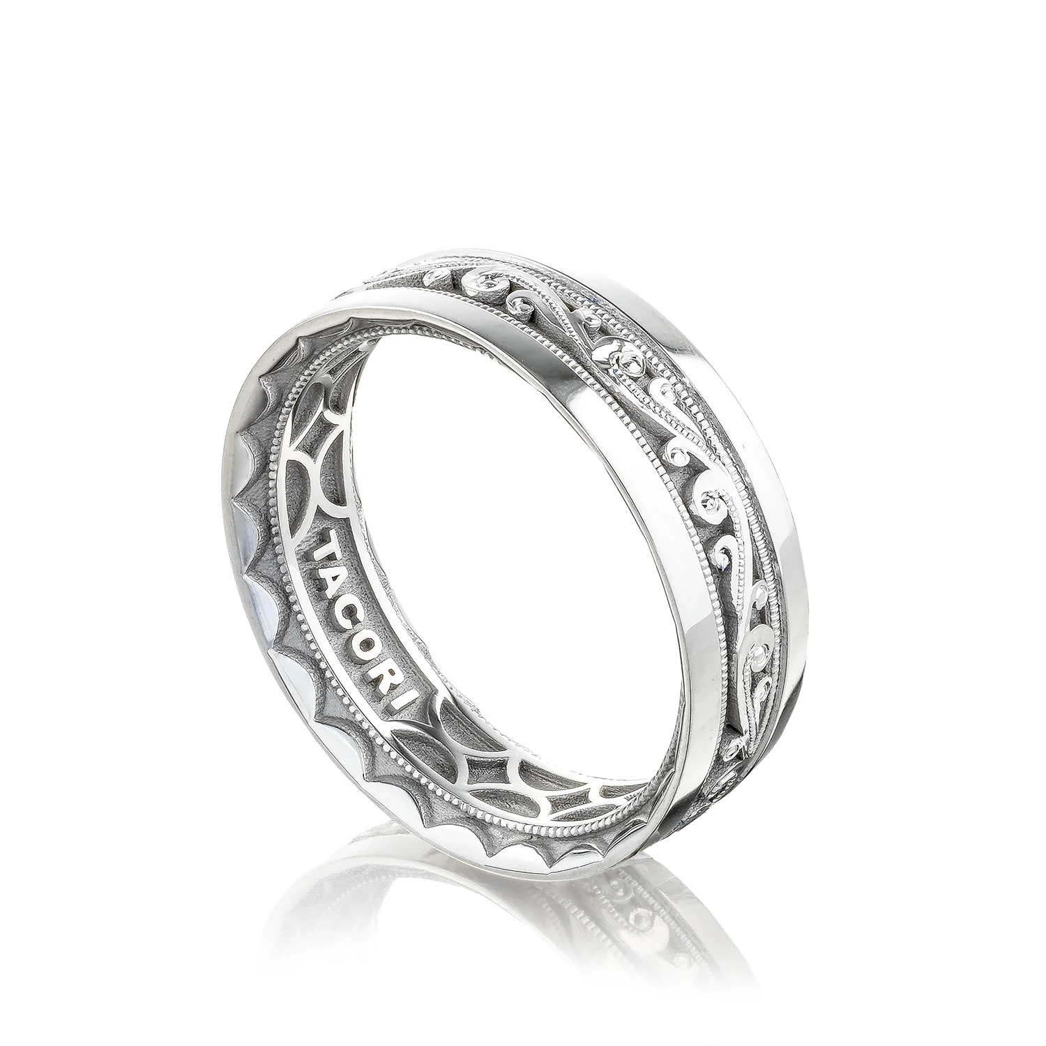 Tacori Sculpted Crescent Diamond Wedding Band - Image 3