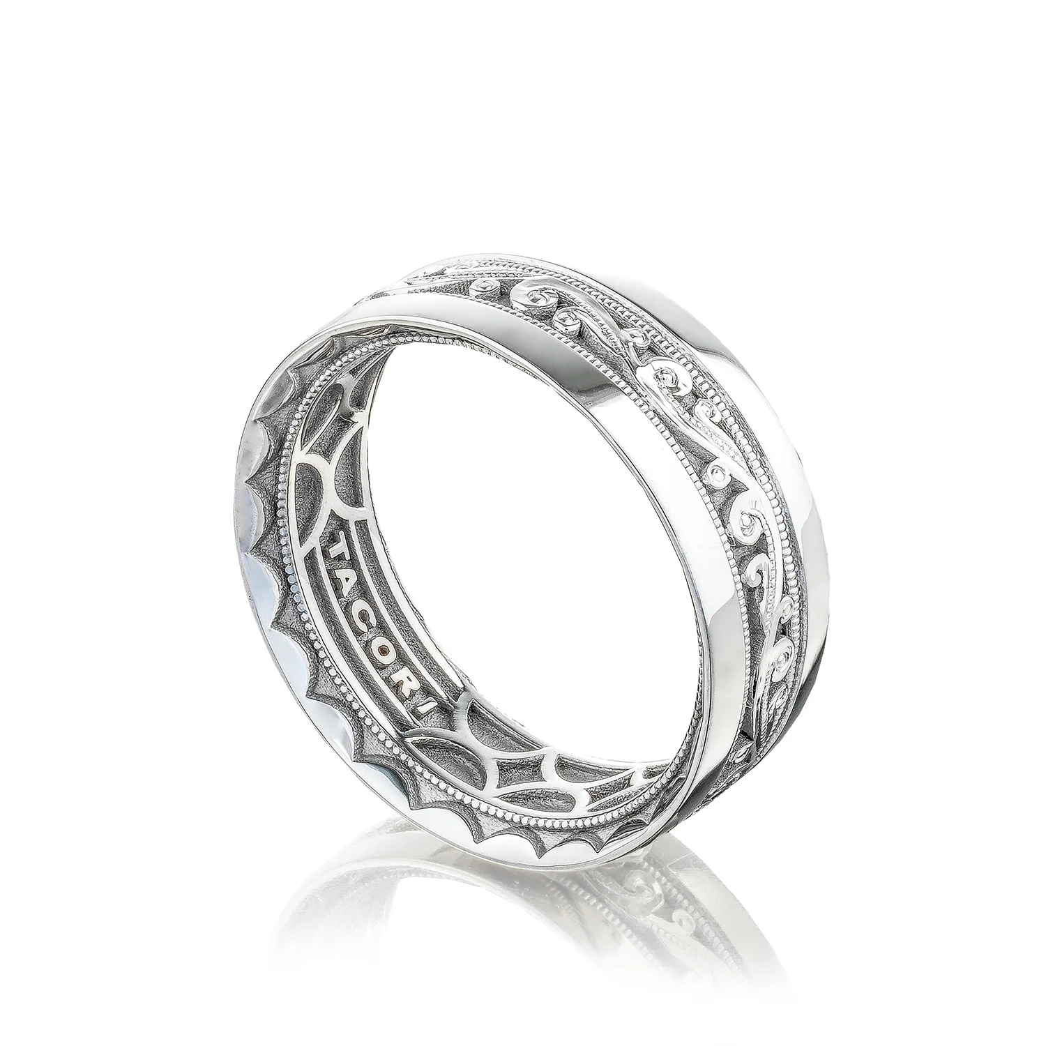 Tacori Sculpted Crescent Diamond Wedding Band - Image 3