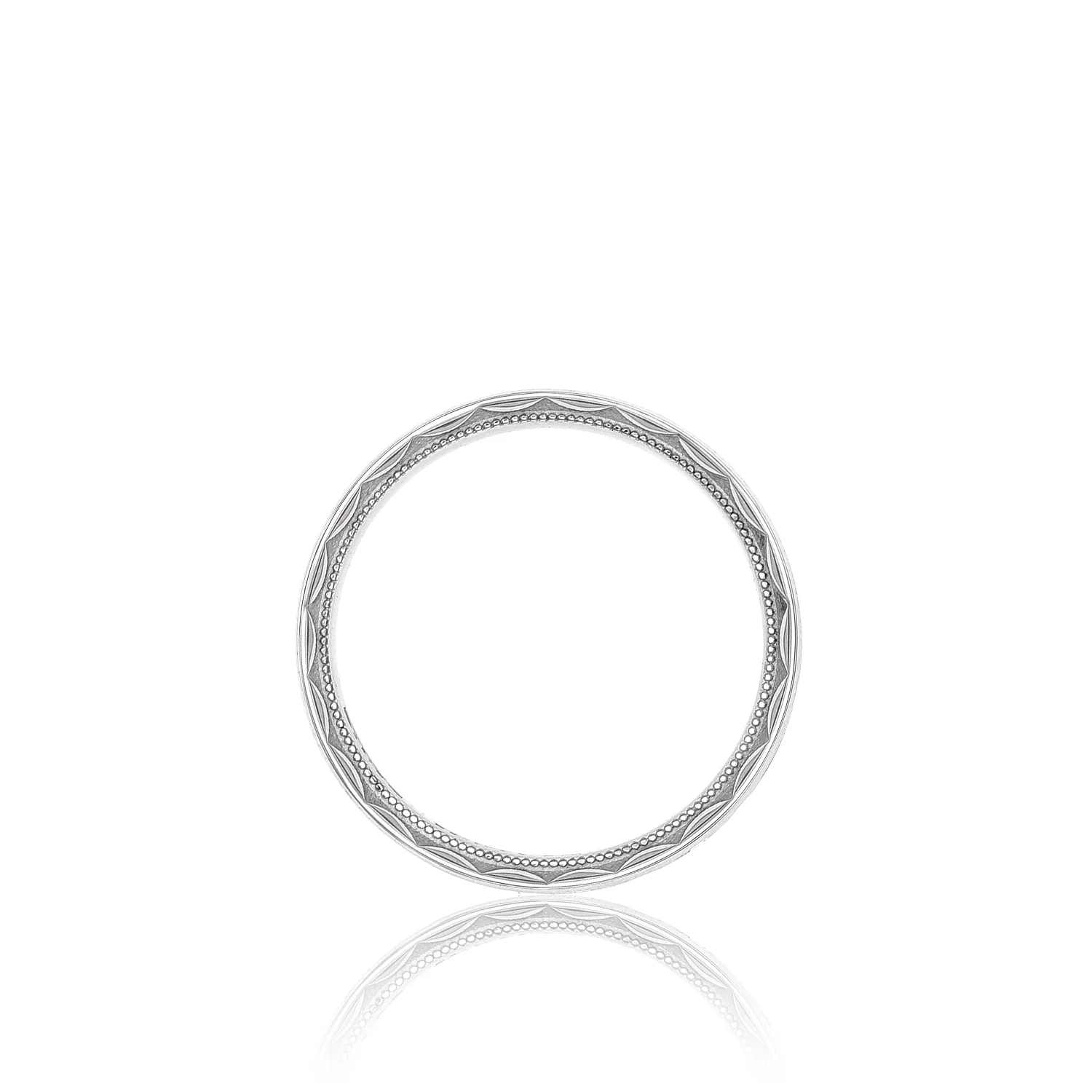 Tacori 18k White Gold 7mm Sculpted Crescent Wedding Band - Image 2