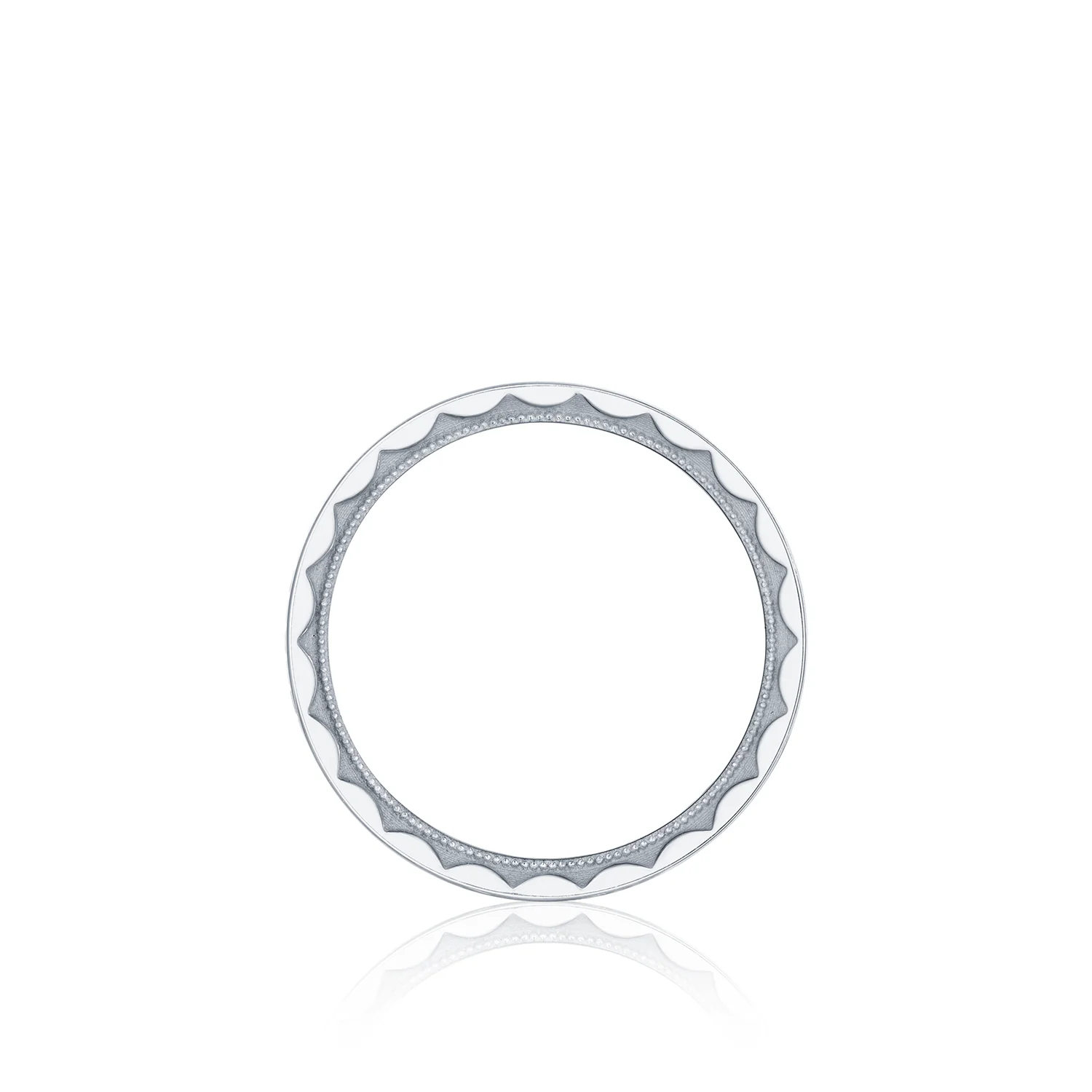 Tacori Platinum 8mm Sculpted Crescent Wedding Band - Image 2