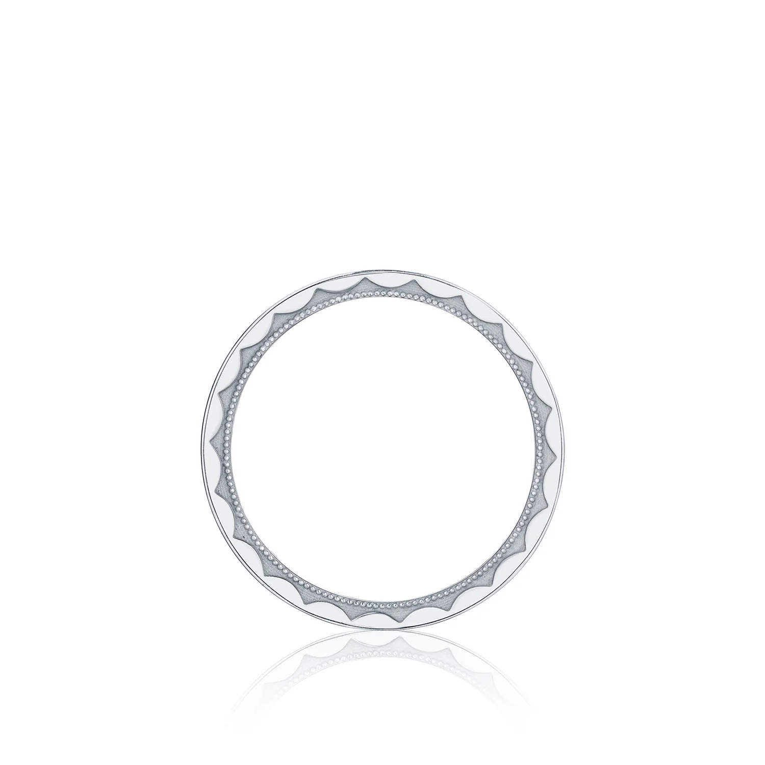 Tacori Platinum 7mm Sculpted Crescent Wedding Band - Image 2