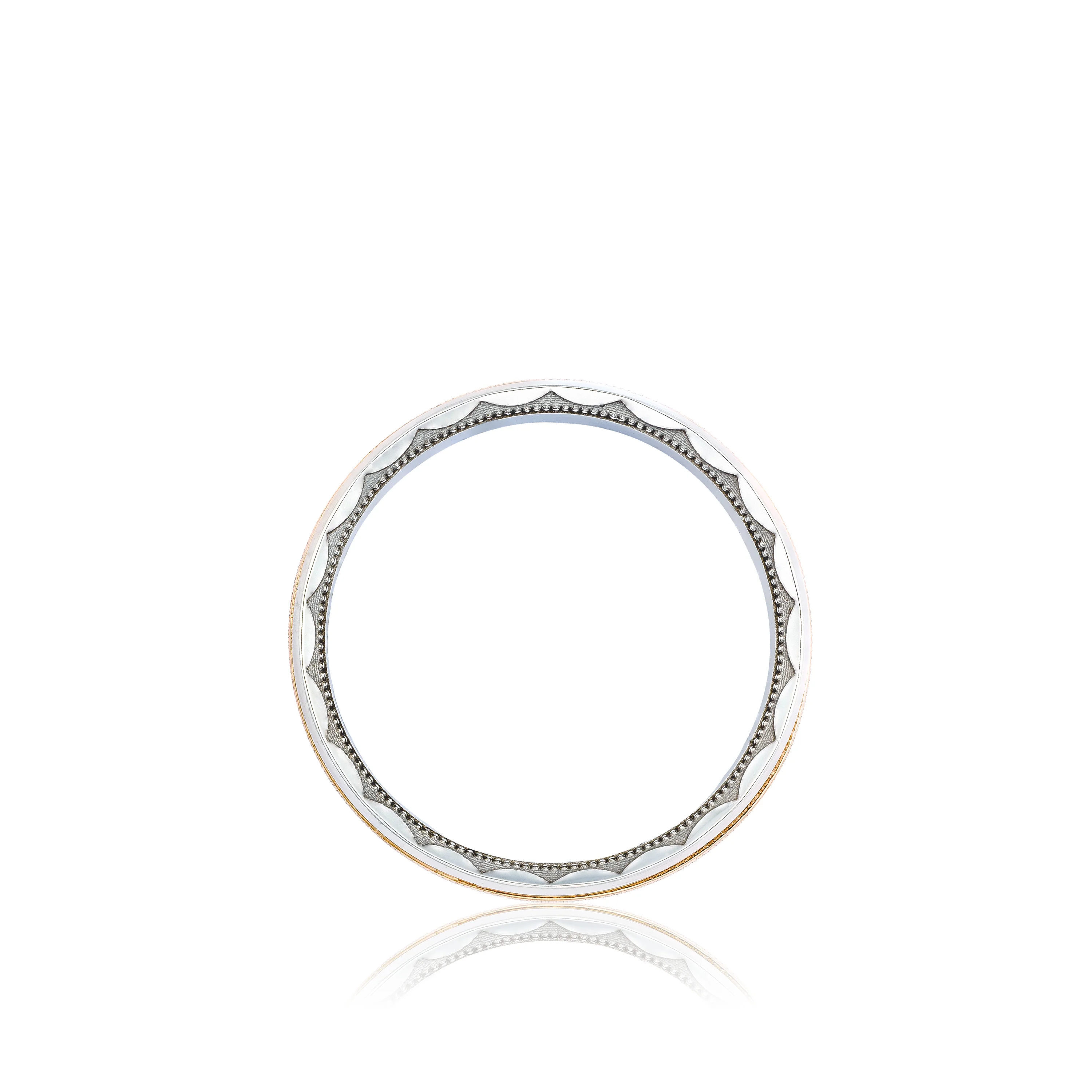Tacori Sculpted Crescent Wedding Band 18k White & Rose Gold 7mm - Image 2