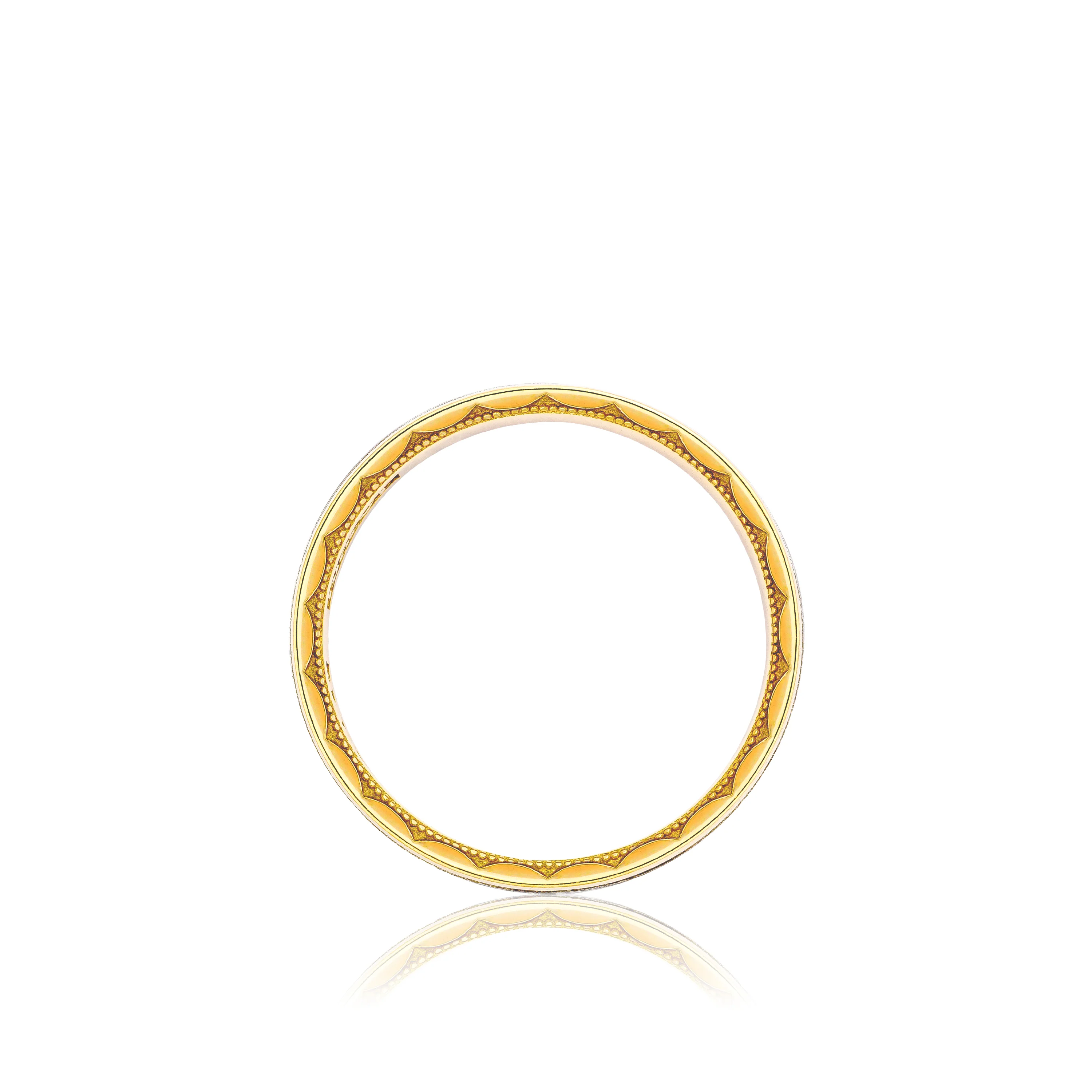 Tacori Sculpted Crescent Wedding Band 18k White & Yellow Gold 6mm - Image 2