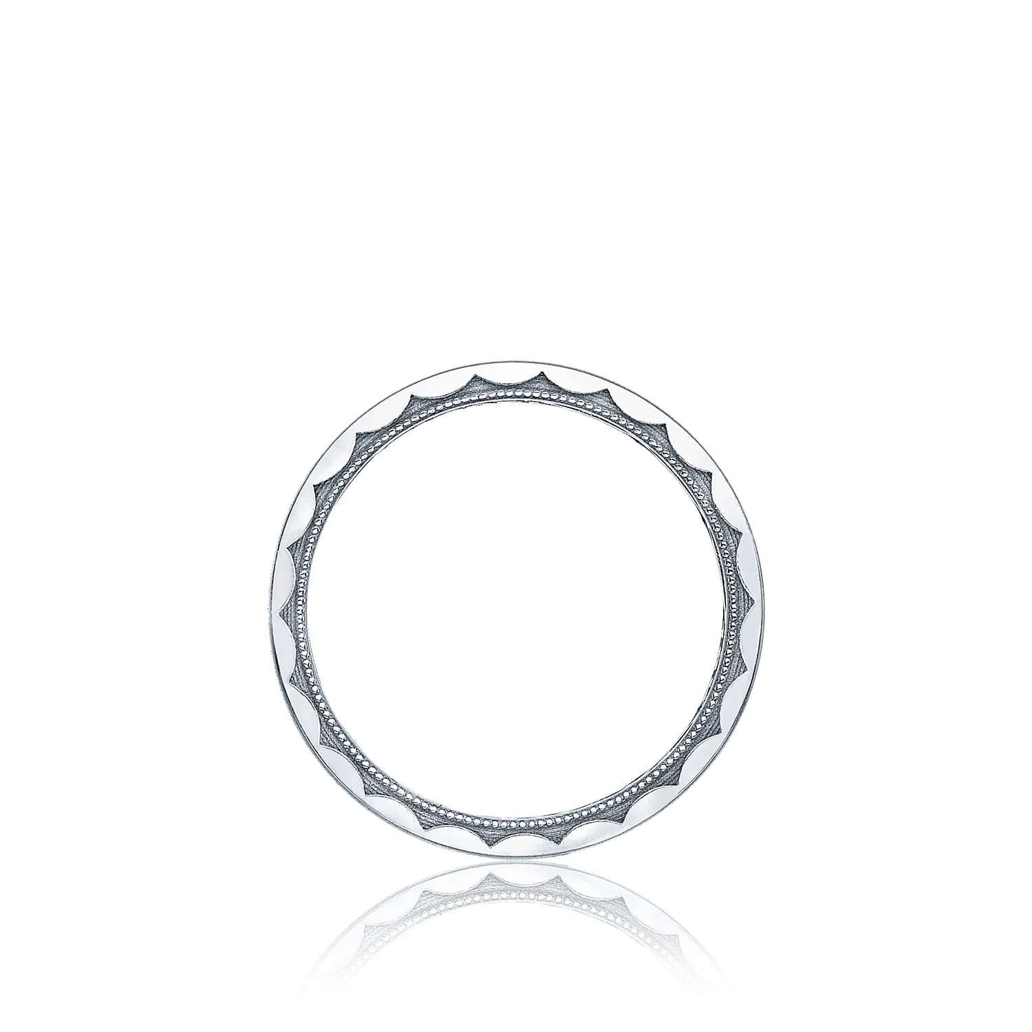 Tacori Platinum Sculpted Crescent Wedding Band - Image 2