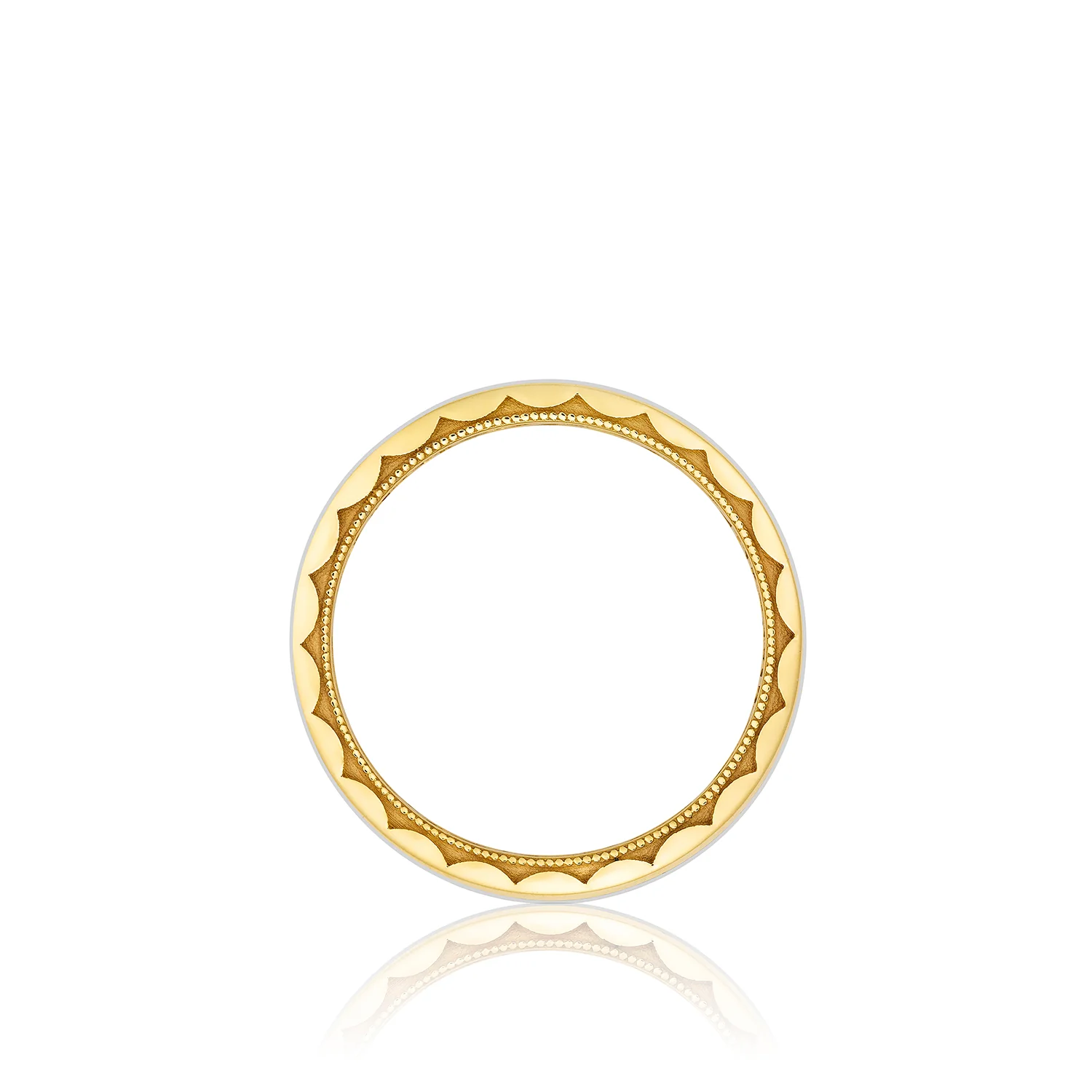 Tacori Sculpted Crescent Wedding Band 18k White & Yellow Gold 6mm - Image 2