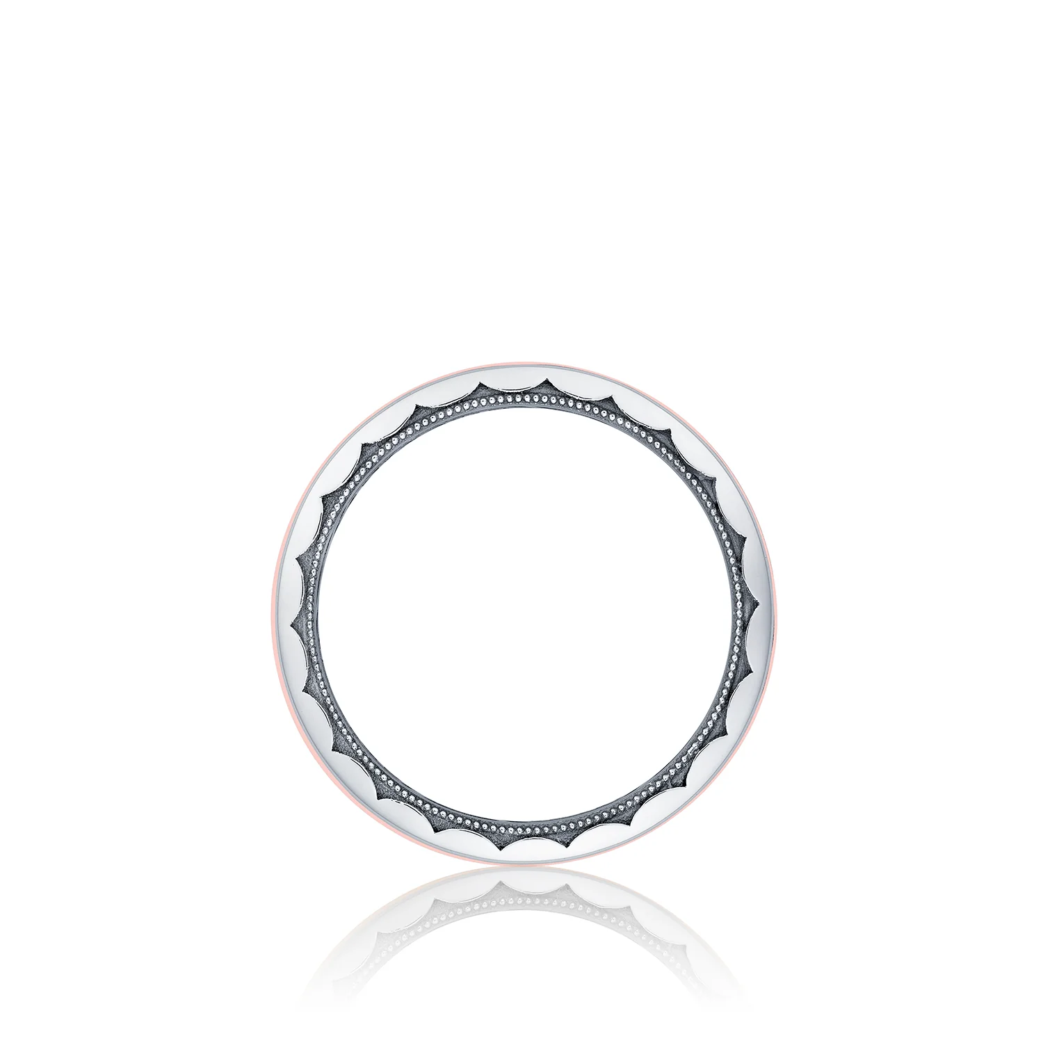 Tacori Sculpted Crescent Wedding Band Platinum & 18k Rose Gold 7mm - Image 2
