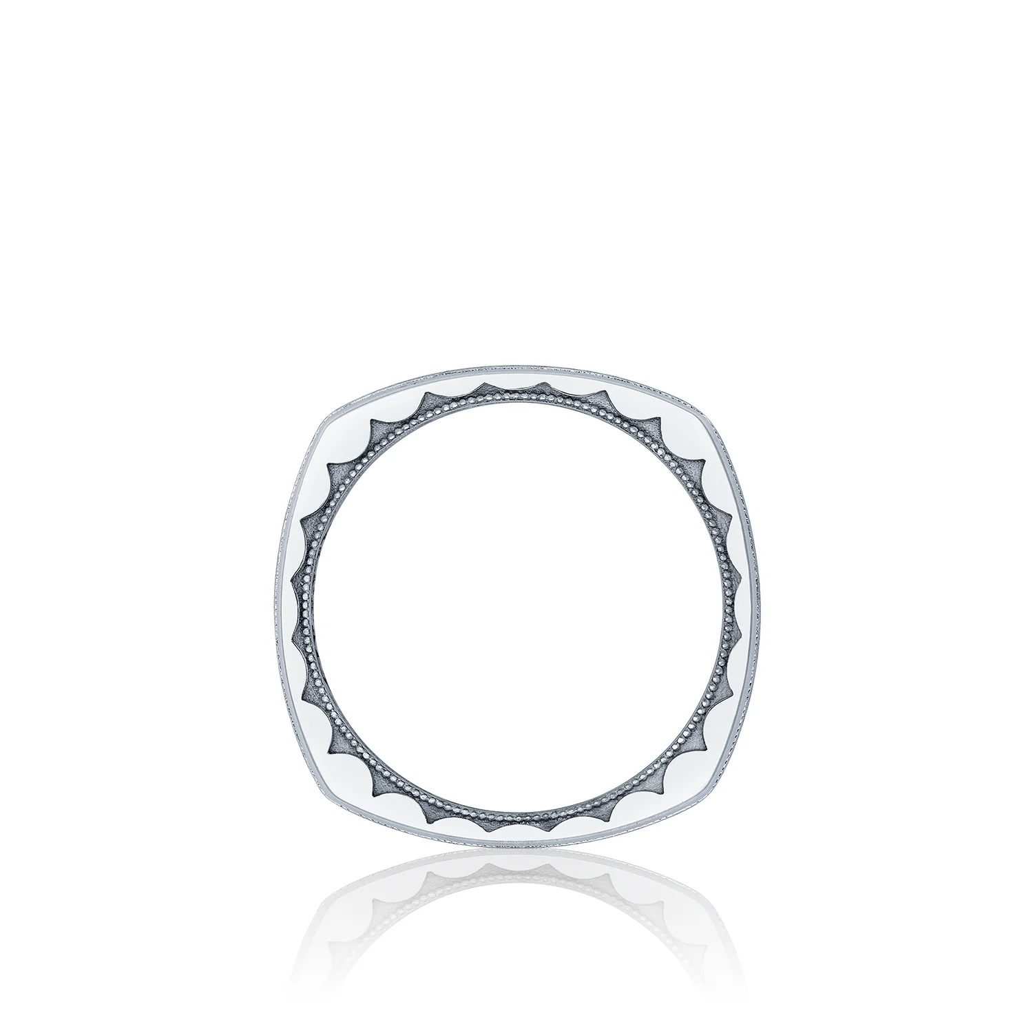 Tacori Sculpted Crescent Wedding Band 18k White Gold 6mm - Image 2