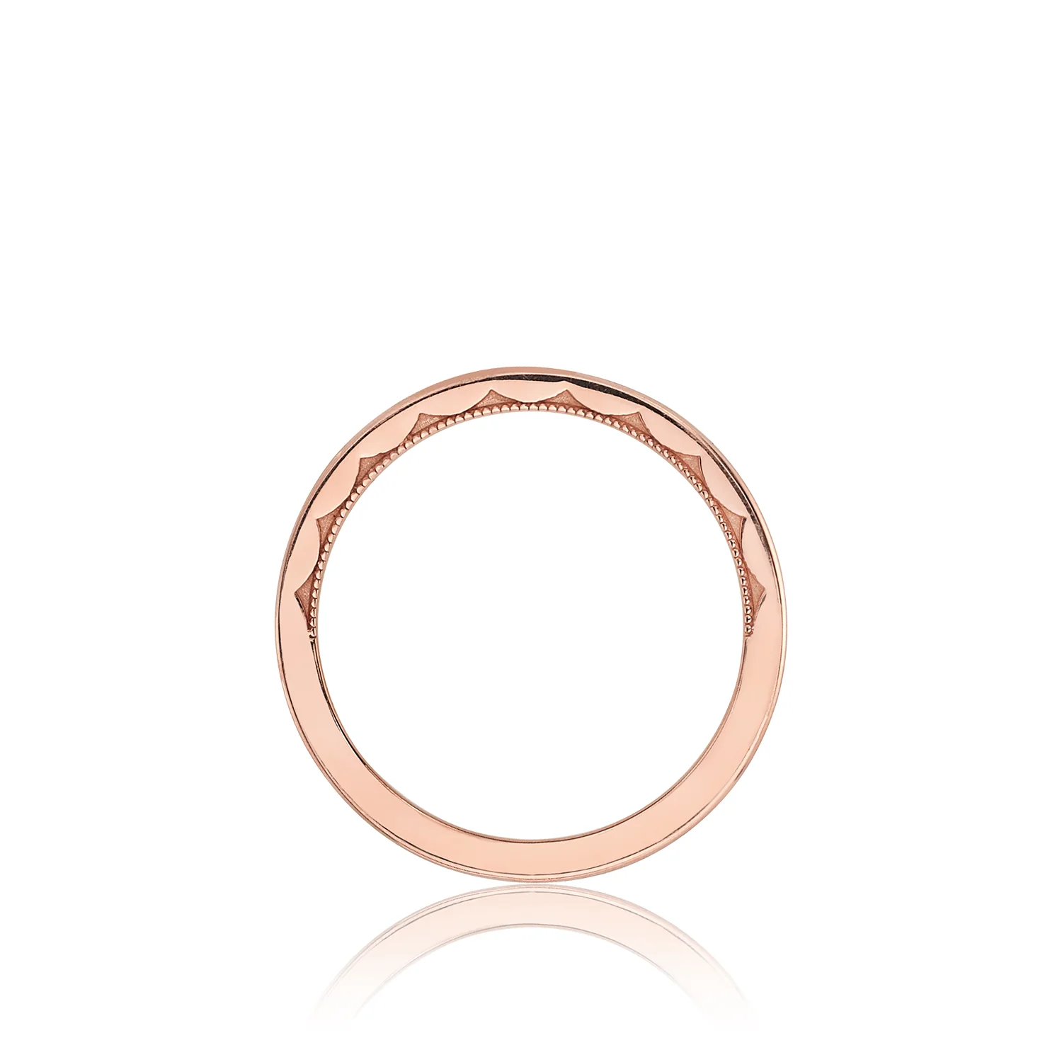 Tacori 18k Rose Gold Sculpted Crescent Wedding Band - Image 2