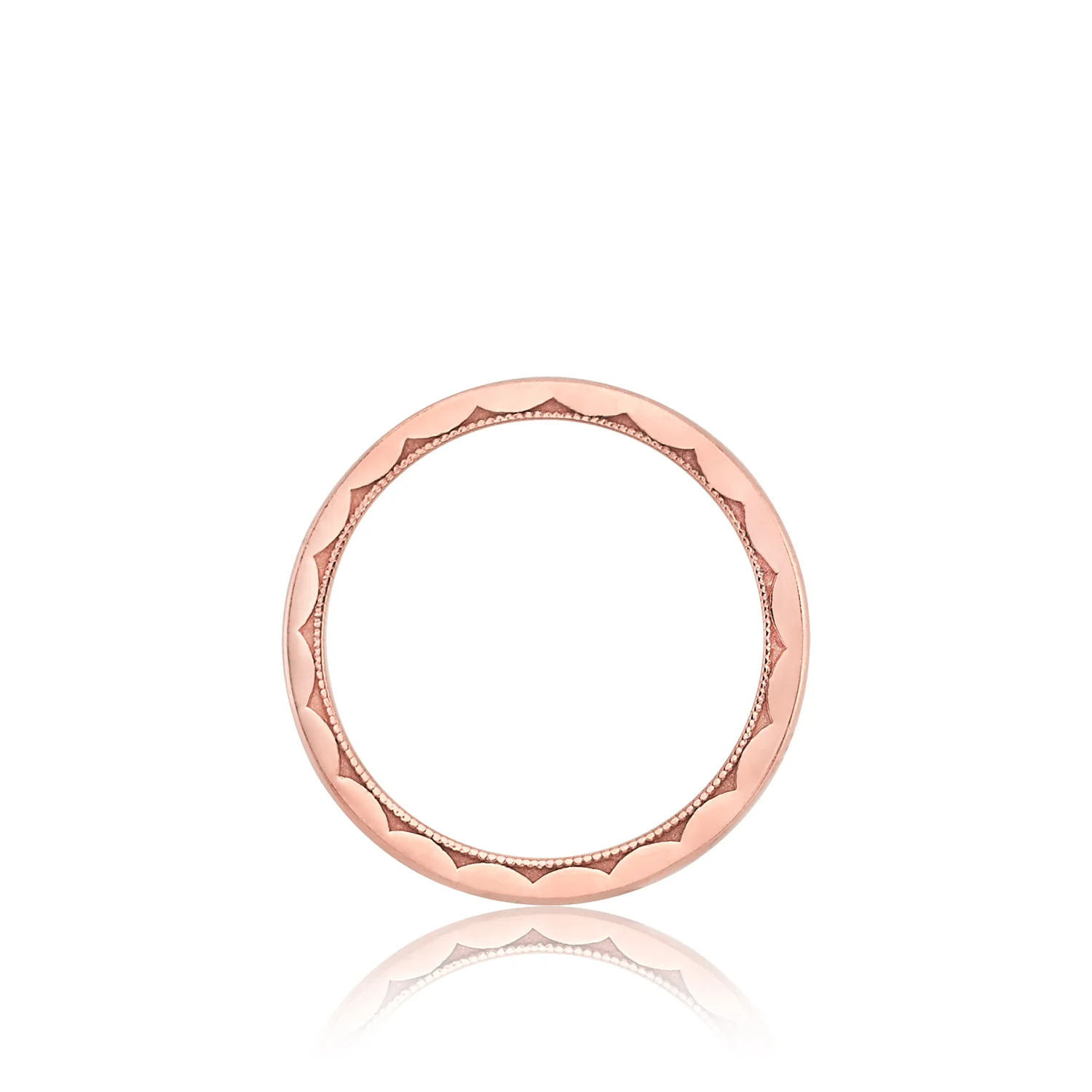 Tacori 18k Rose Gold Sculpted Crescent Wedding Band - Image 2