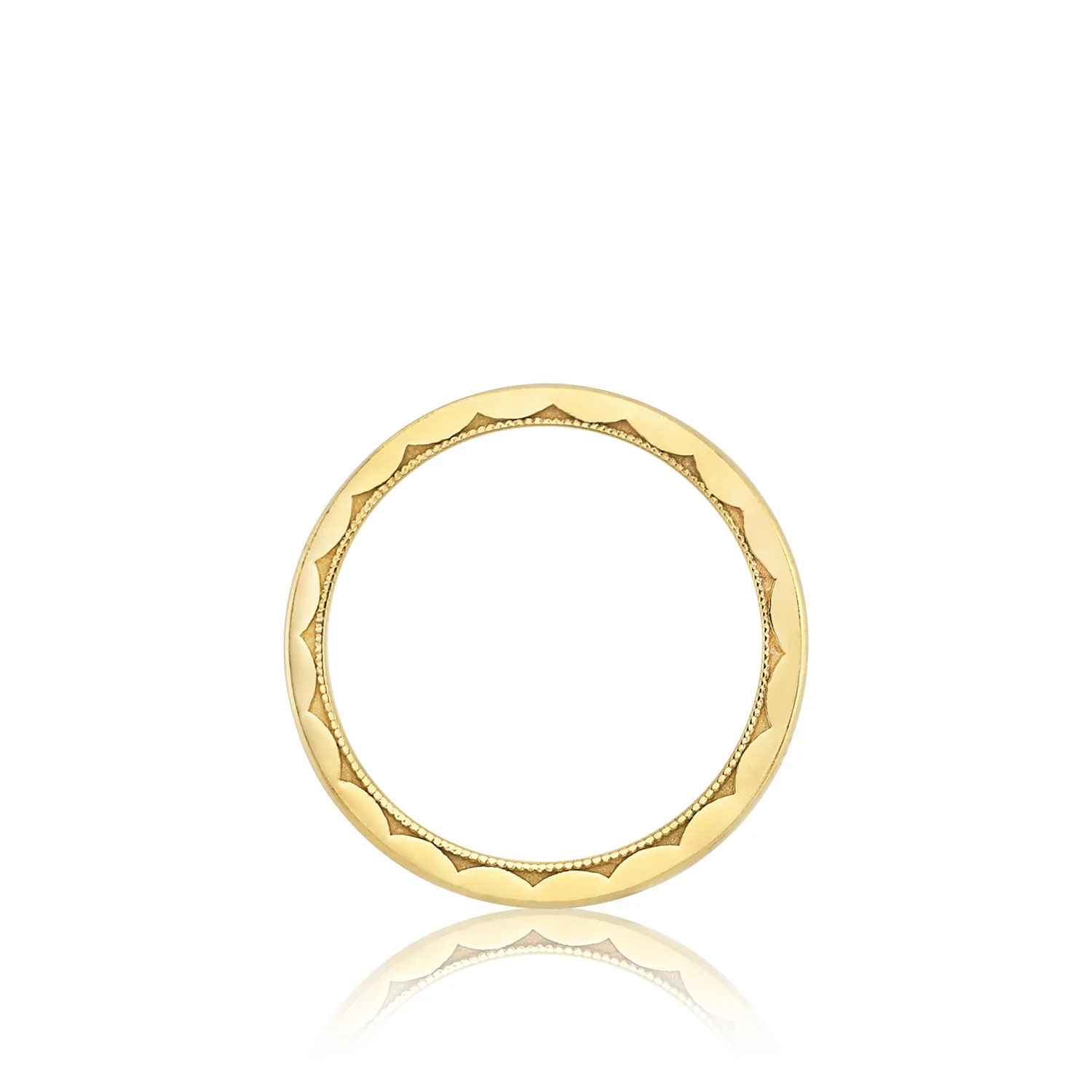 Tacori 18k Yellow Gold Sculpted Crescent Wedding Band 3mm - Image 2